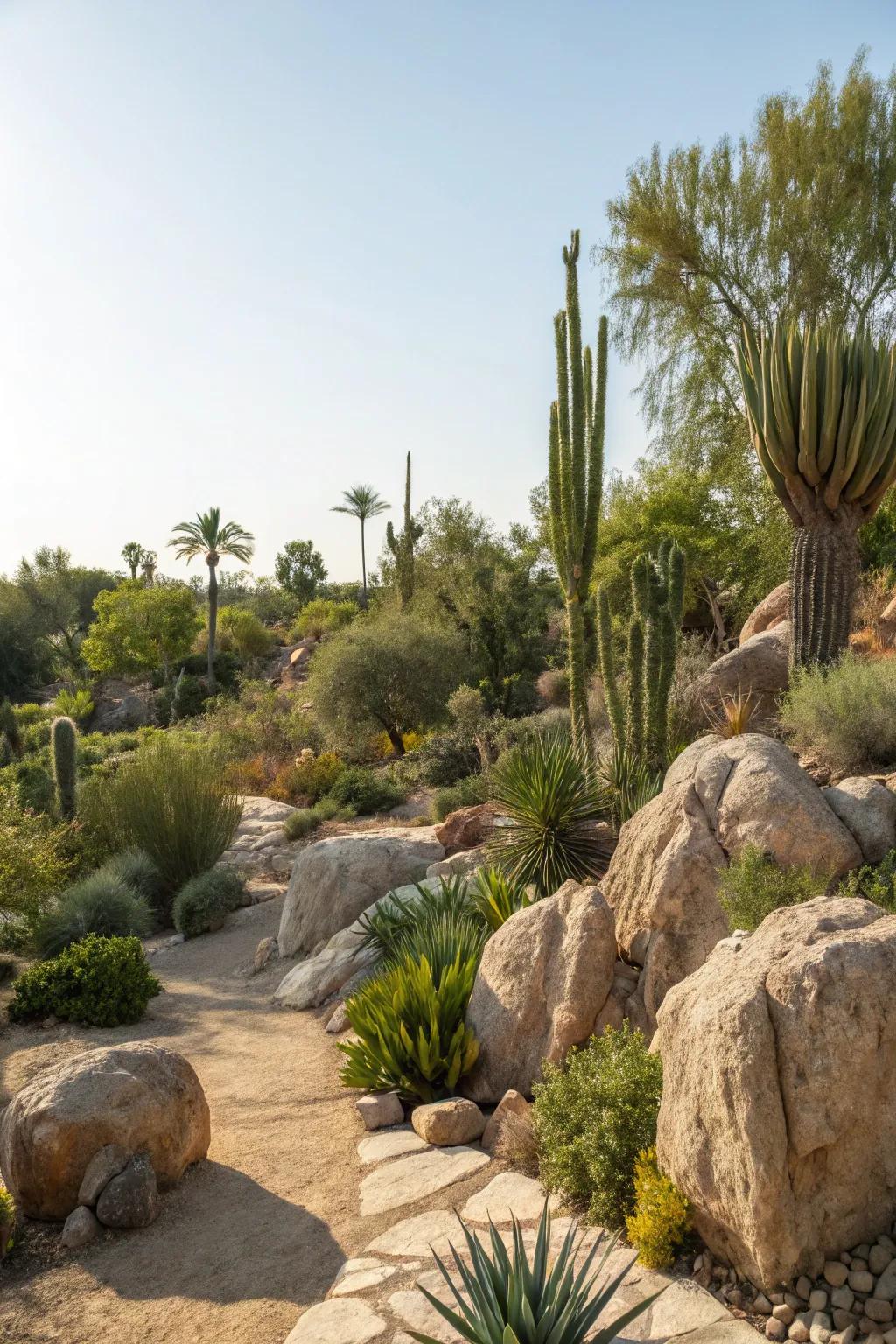 A limestone desert oasis is striking and sustainable.