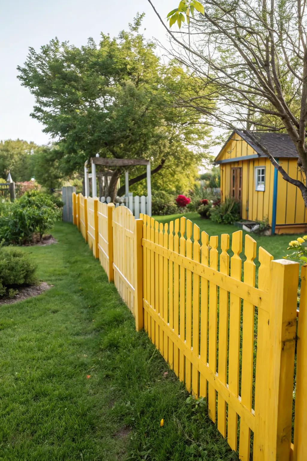 Refresh your backyard with a painted fence.