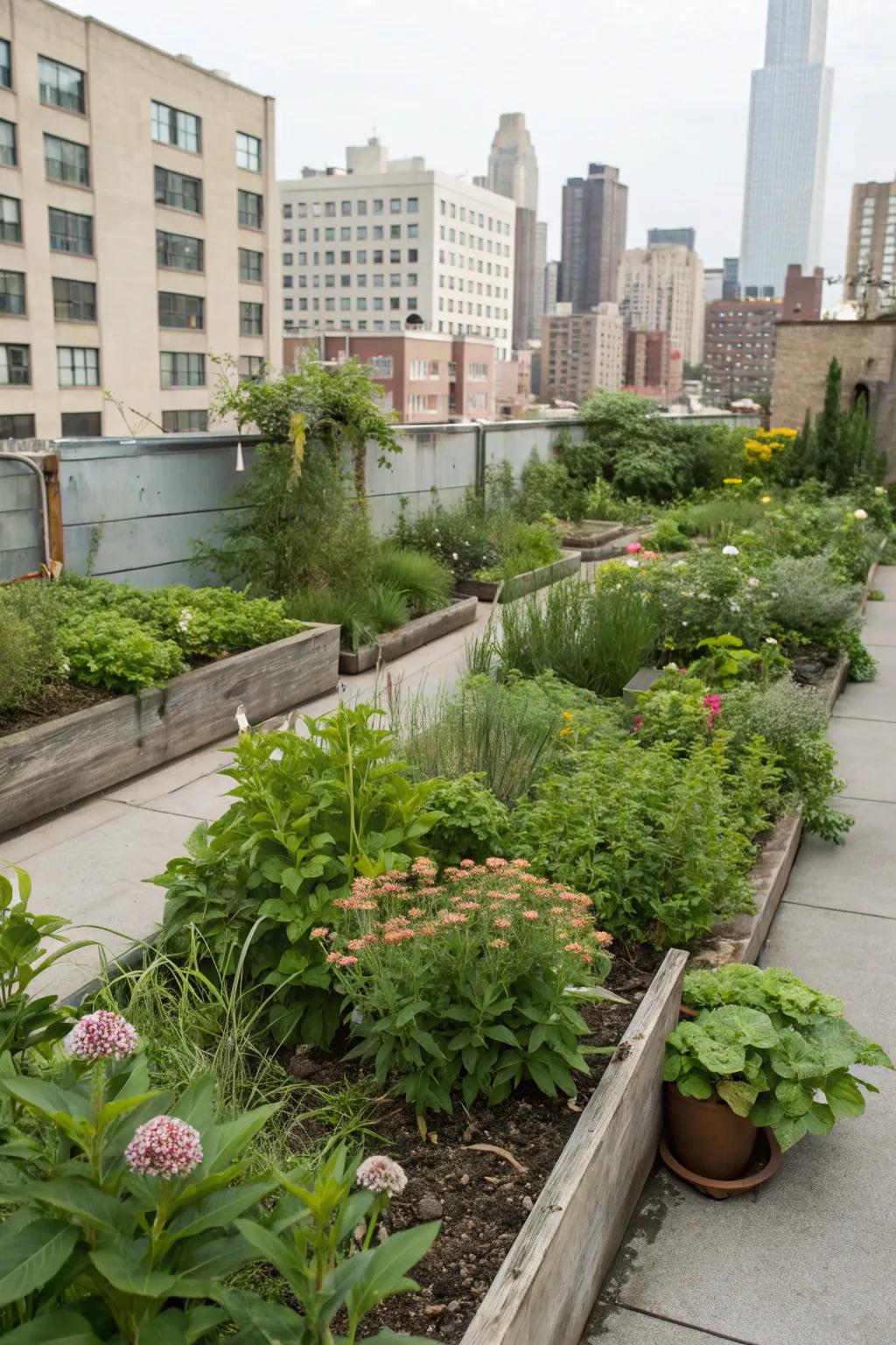 Urban green spaces with milkweed bring nature to the city.