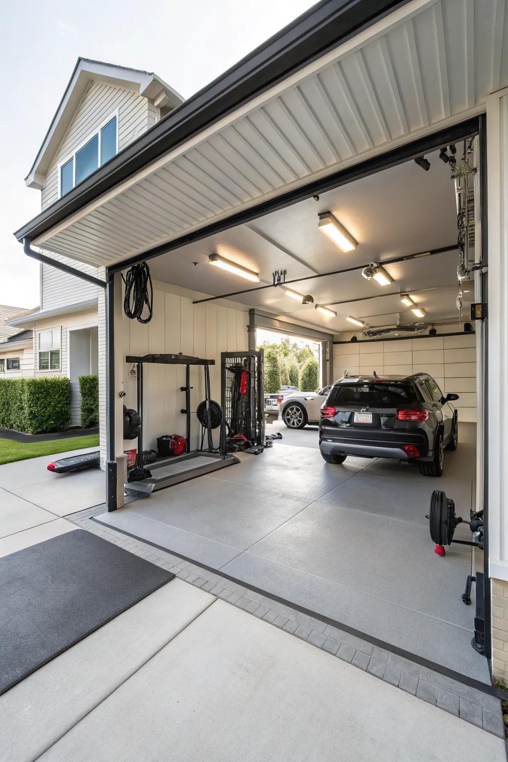 Maximize functionality with multi-use carport spaces.