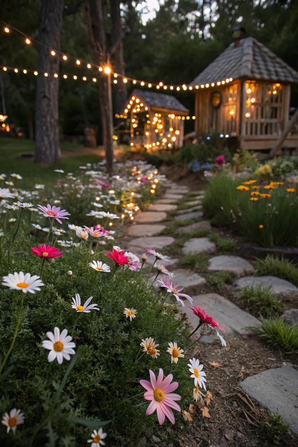 Add whimsical beauty with rustic artificial wildflowers.