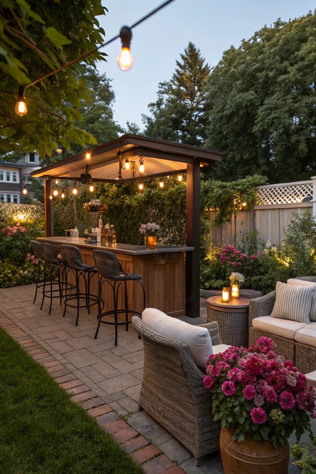 A crowd-pleasing cozy corner bar.