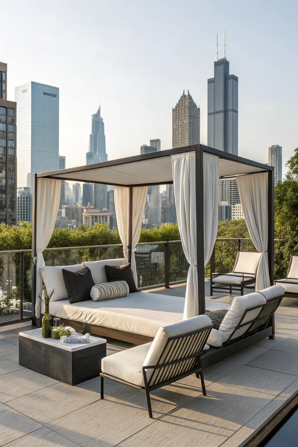 Create a chic retreat with a contemporary urban oasis.
