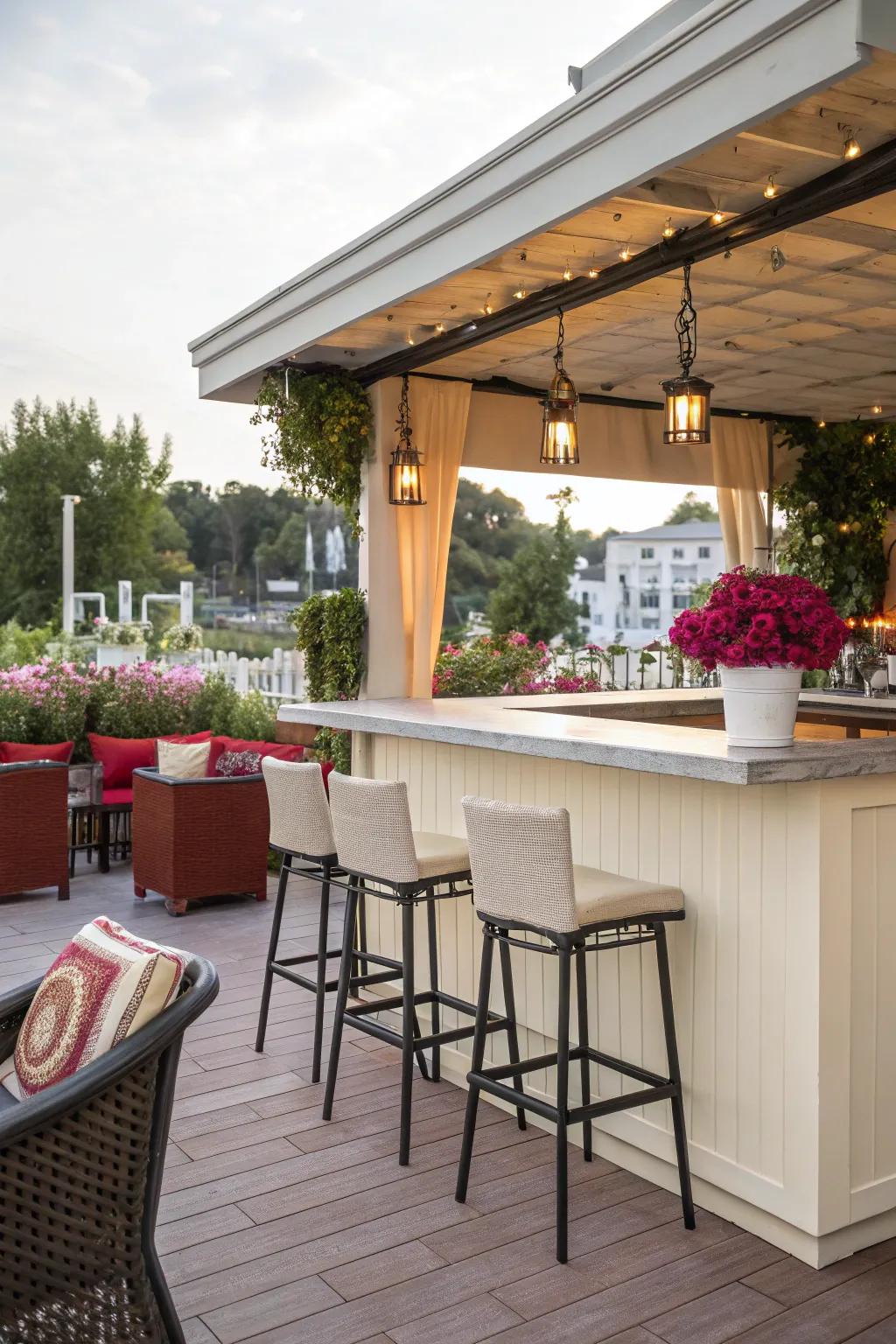Create a social hub with a patio bar setup