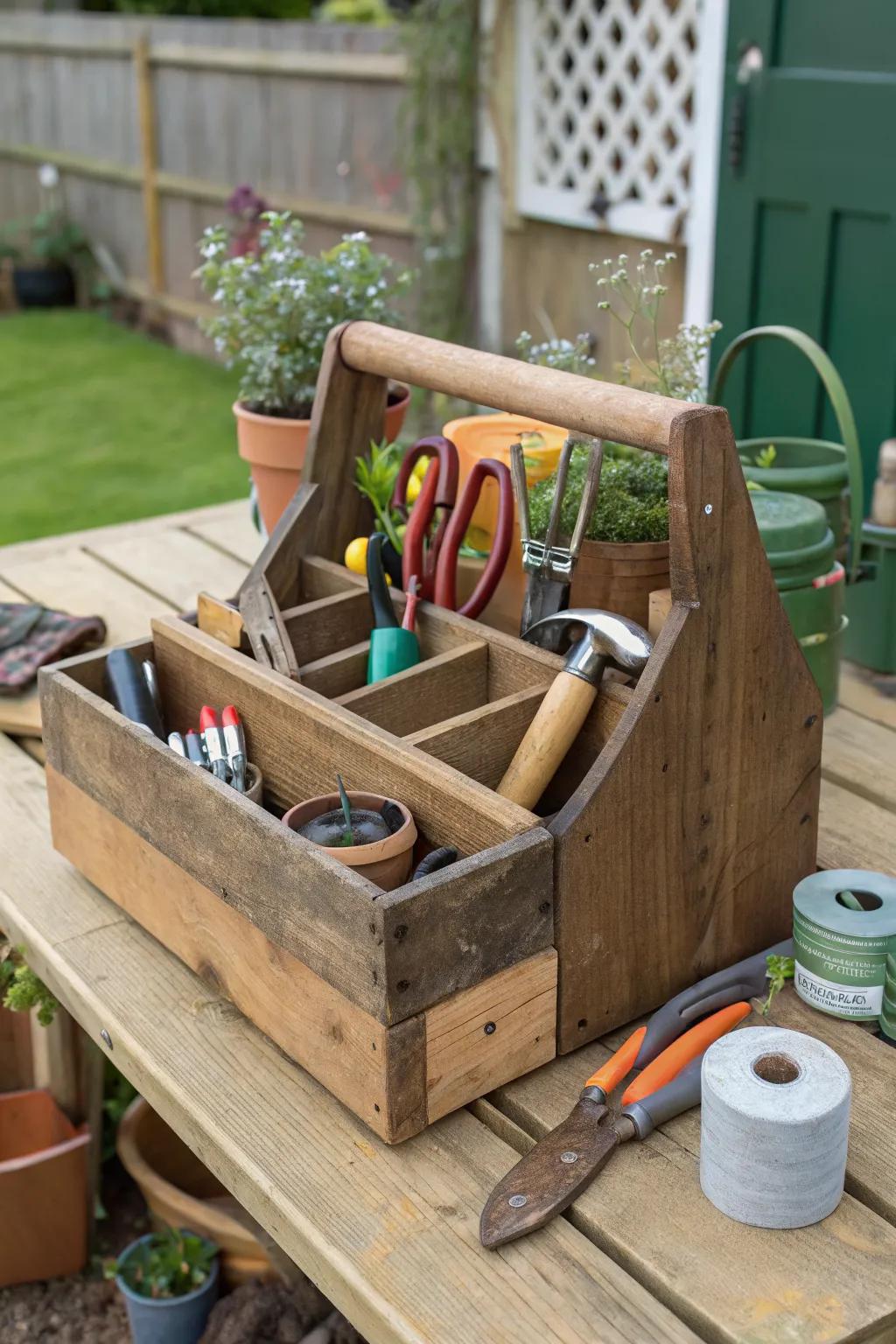 DIY tool caddies offer personalized and portable storage.