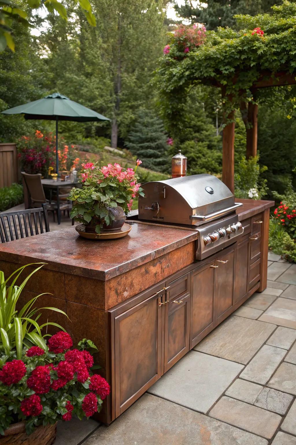 Copper: evolving beauty with a warm and inviting patina.
