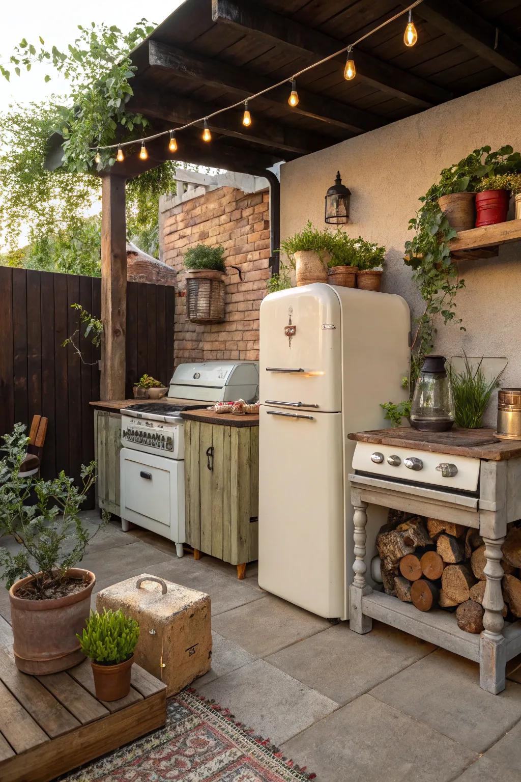 Vintage vibes that bring a touch of nostalgia to the kitchen.