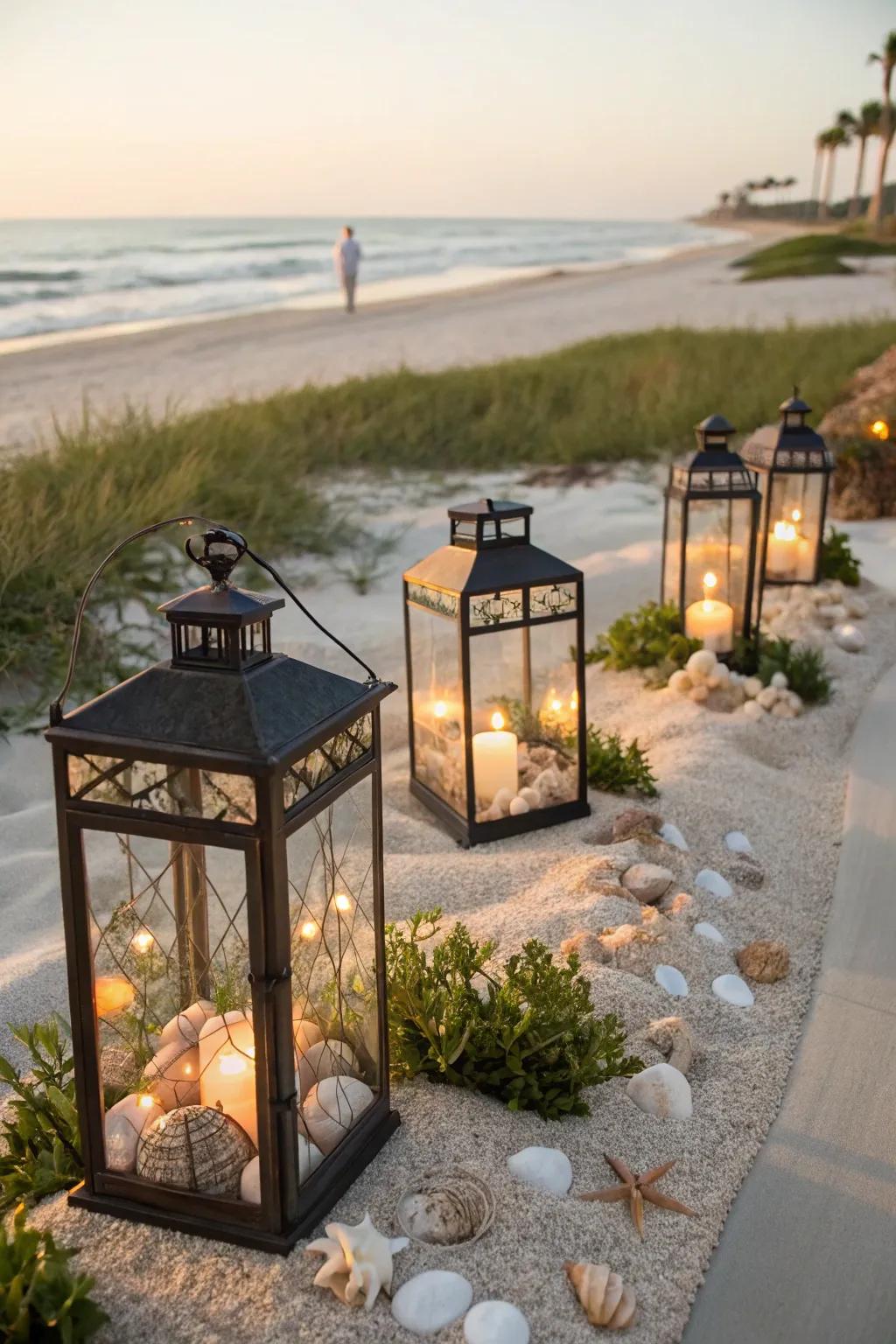 Bring the coast home with sea-themed lanterns.