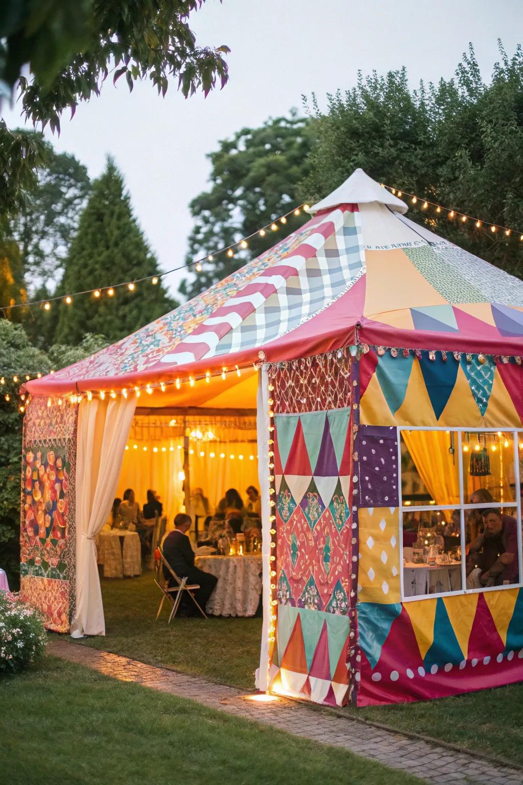Customized fabrics allow you to tailor the tent to your event's theme.
