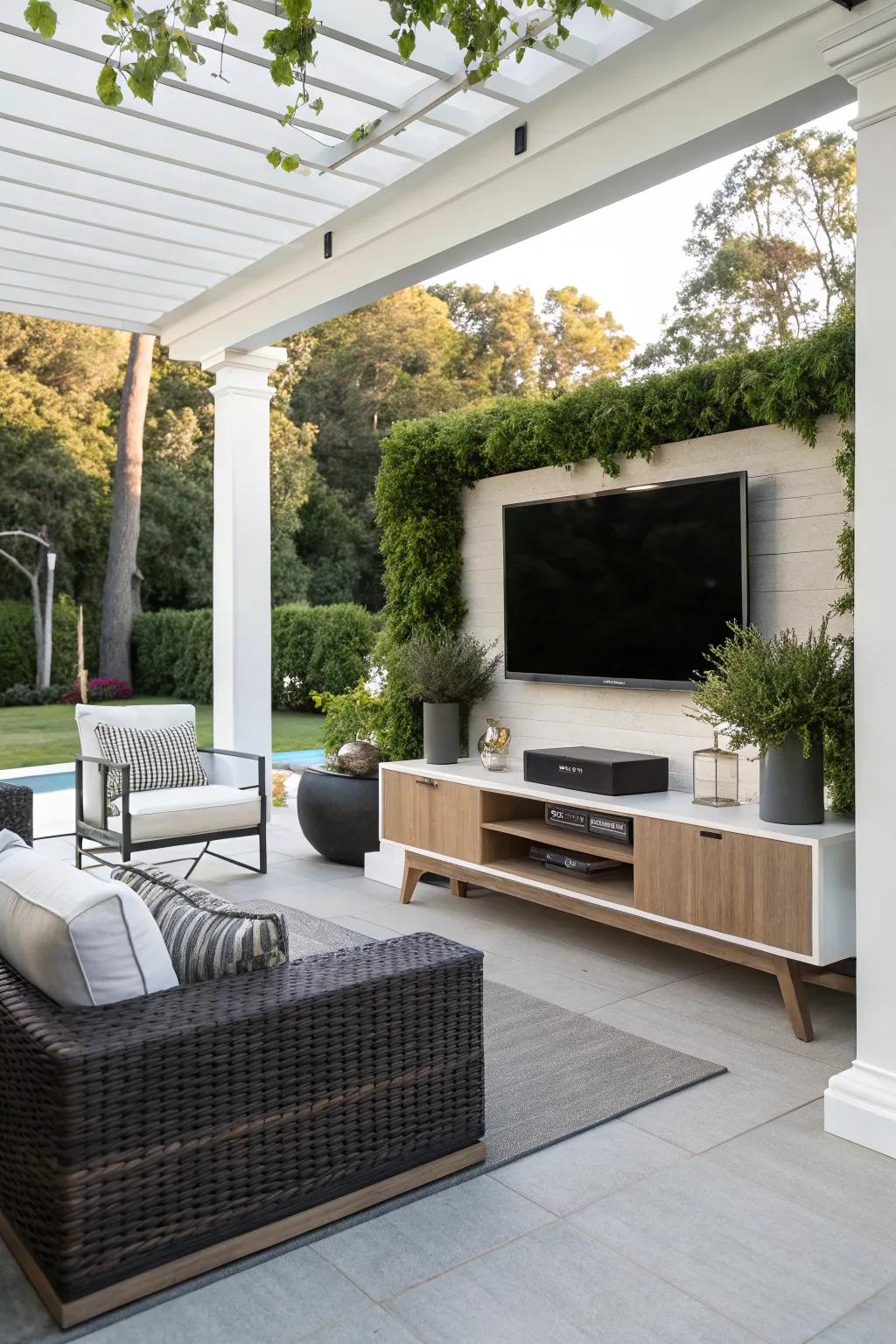Achieve a sleek look with a floating TV console.