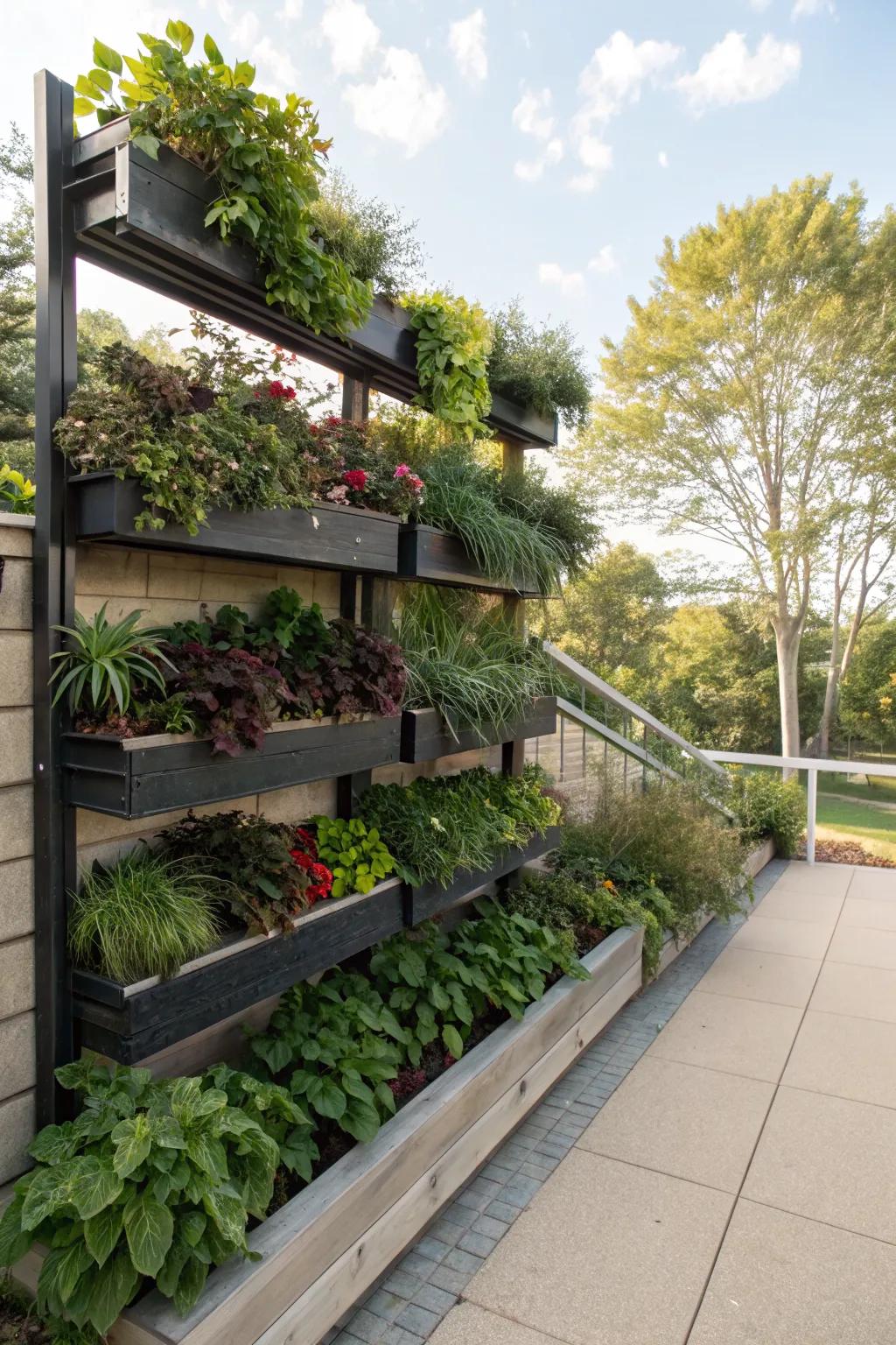 A floating plant wall that transforms plants into art.