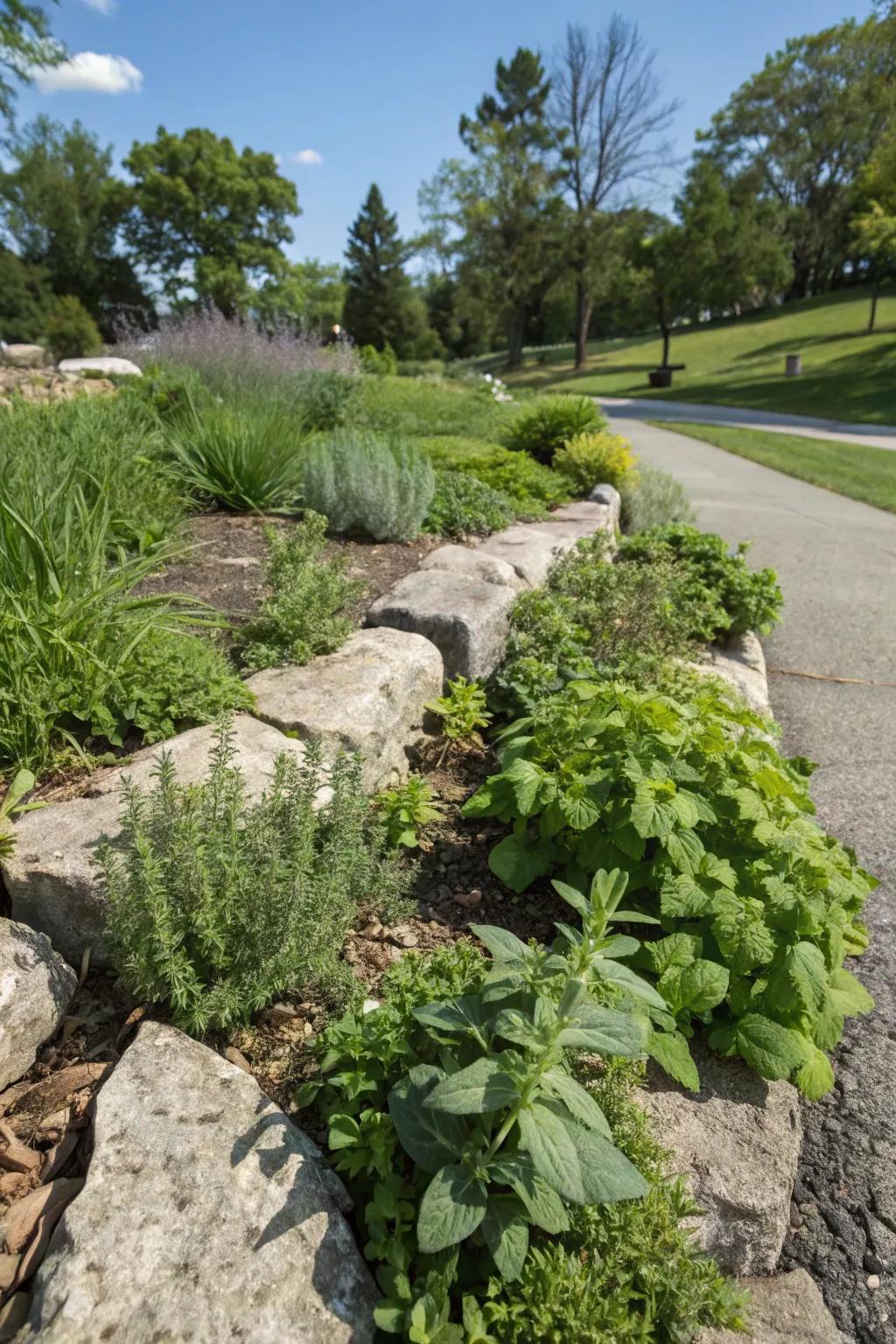 Edible plants add functionality and fragrance.