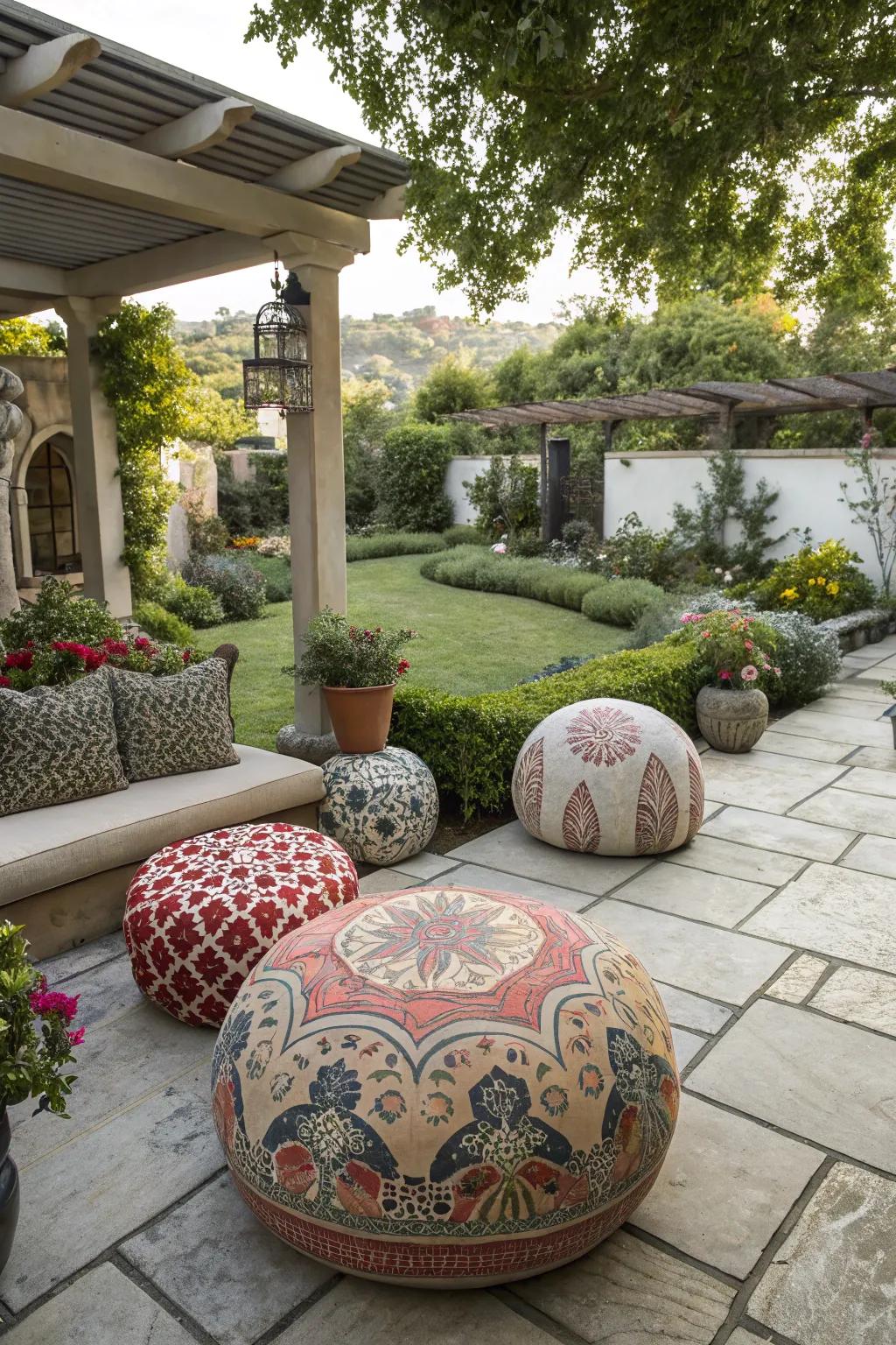 Art installations add a unique touch while enhancing privacy.