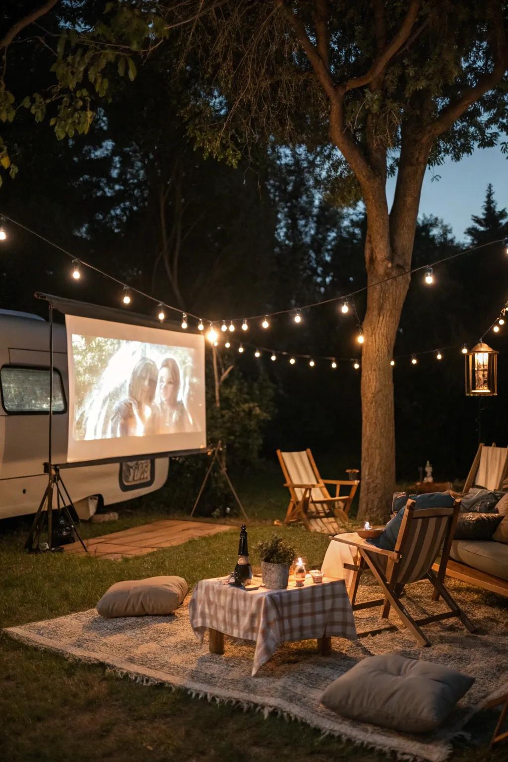 Enjoy movie nights under the open sky.