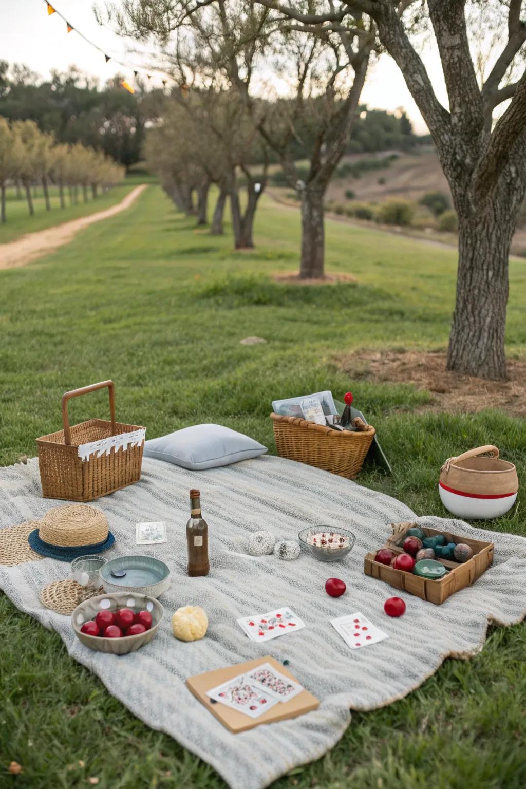 Games and activities add fun and interaction to your picnic.