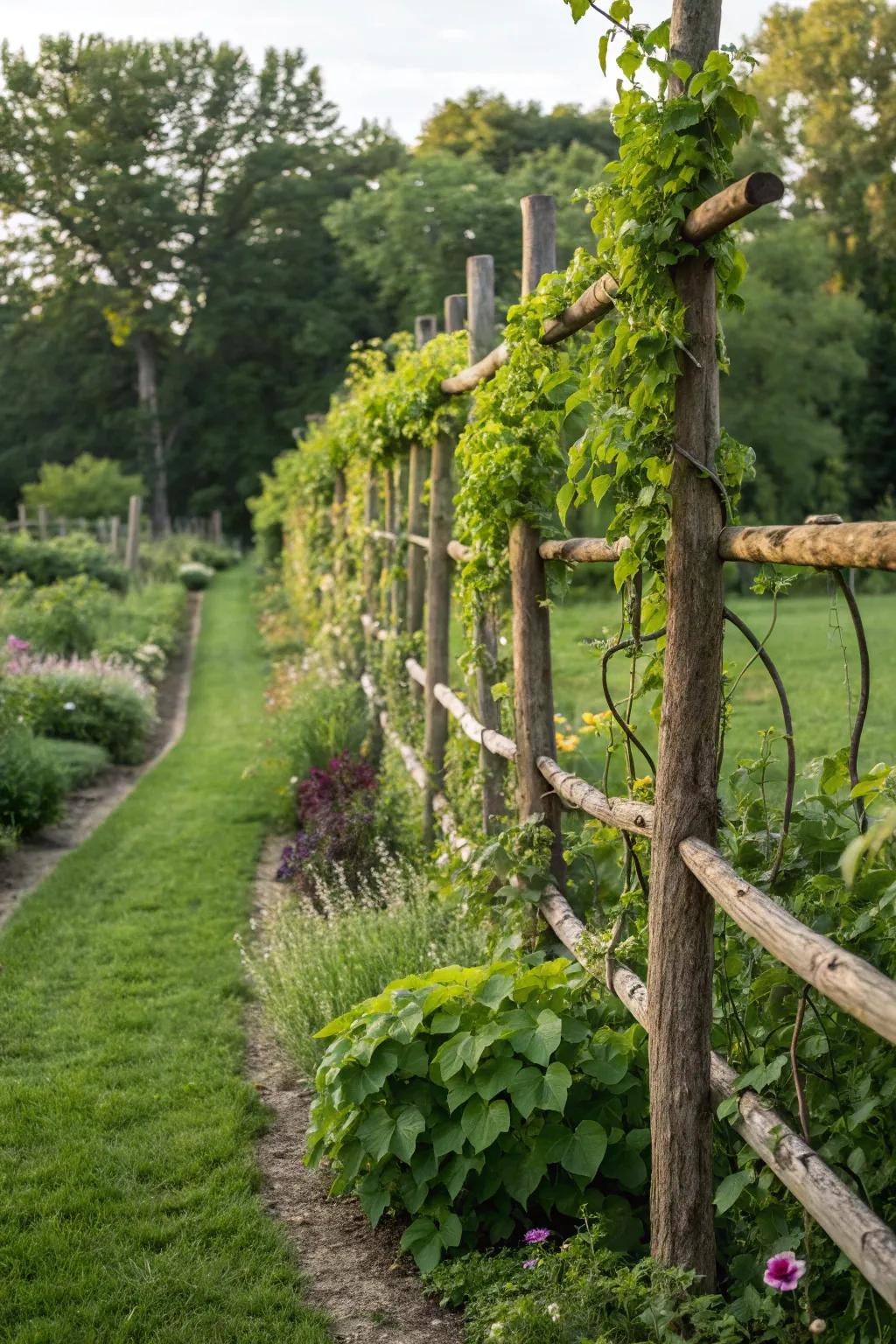 Living fences bring natural beauty to any garden setting.