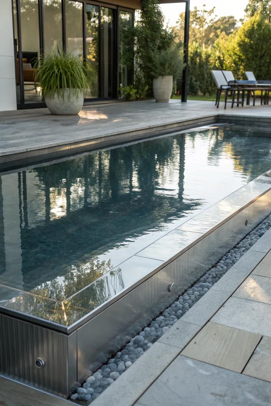 Metallic liners offer a modern, reflective finish.