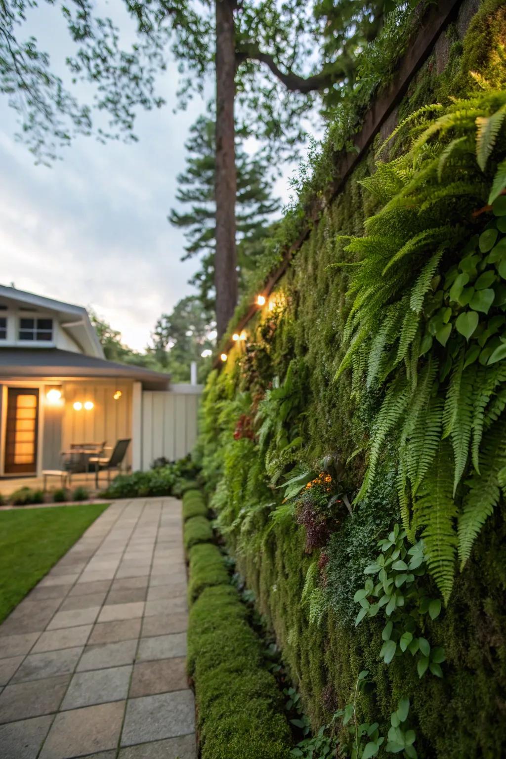 Living wall offering privacy and natural beauty.