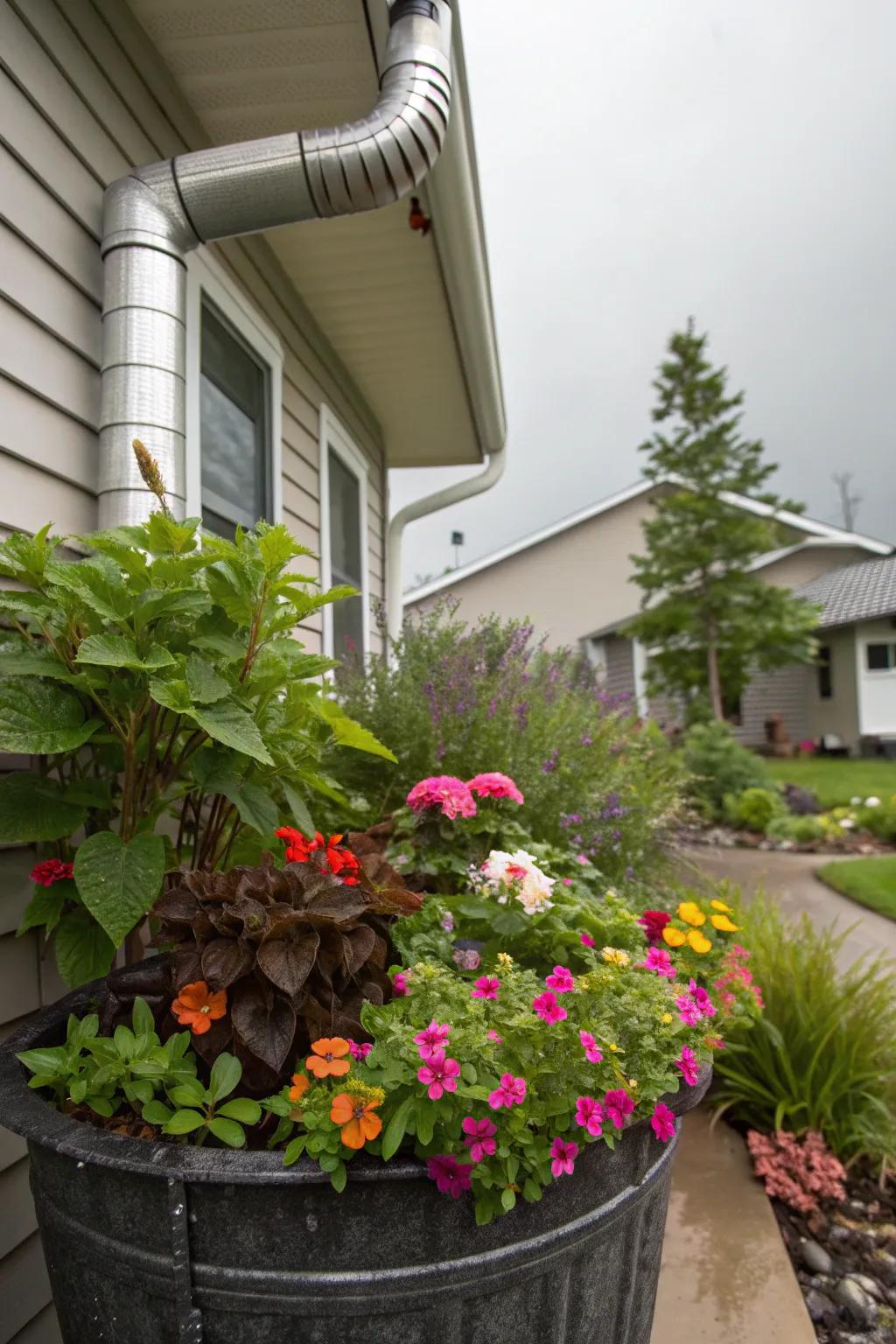 Manage rainwater beautifully with a stormwater planter.