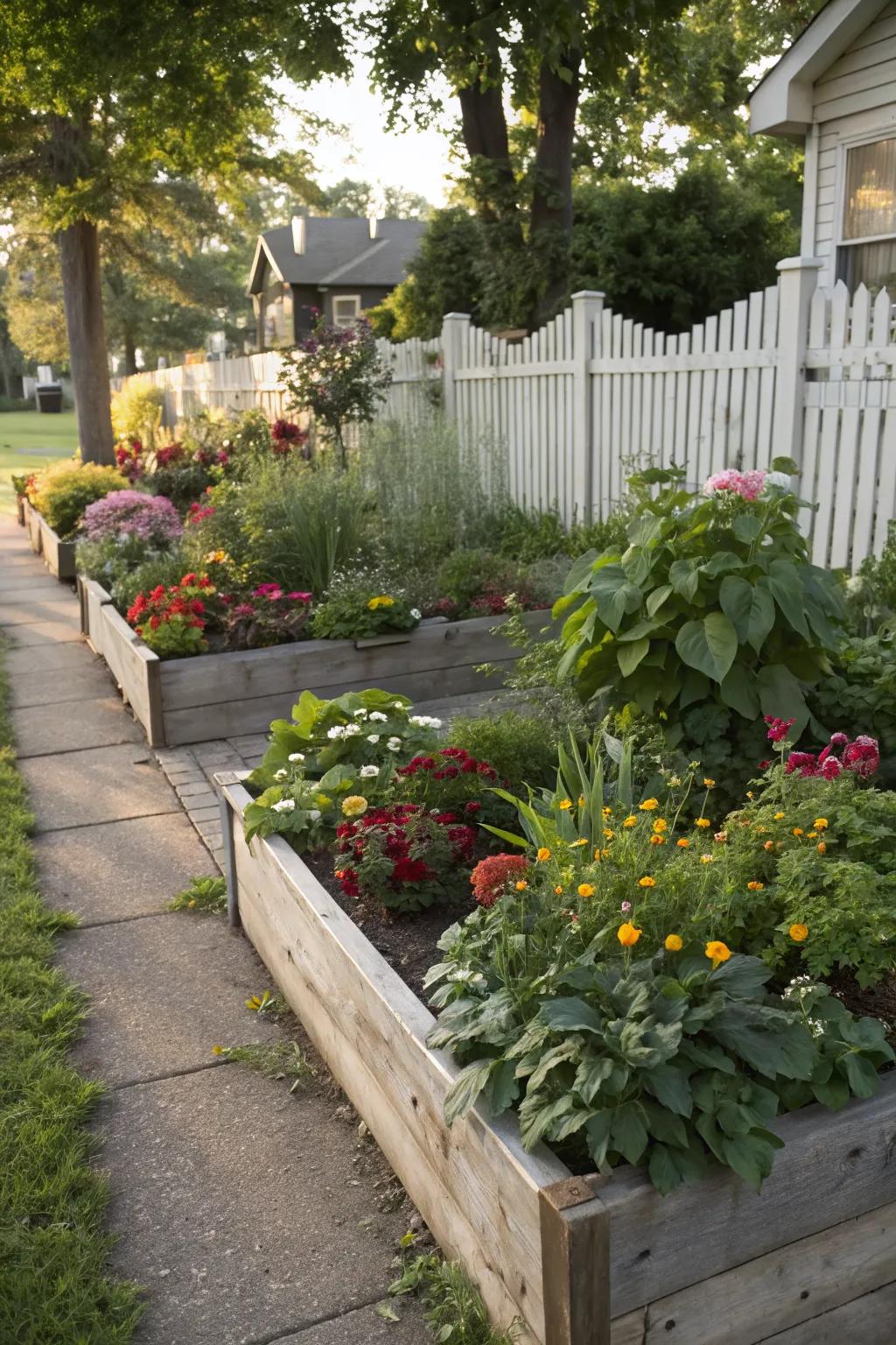 Cottage garden style adds romance and charm.