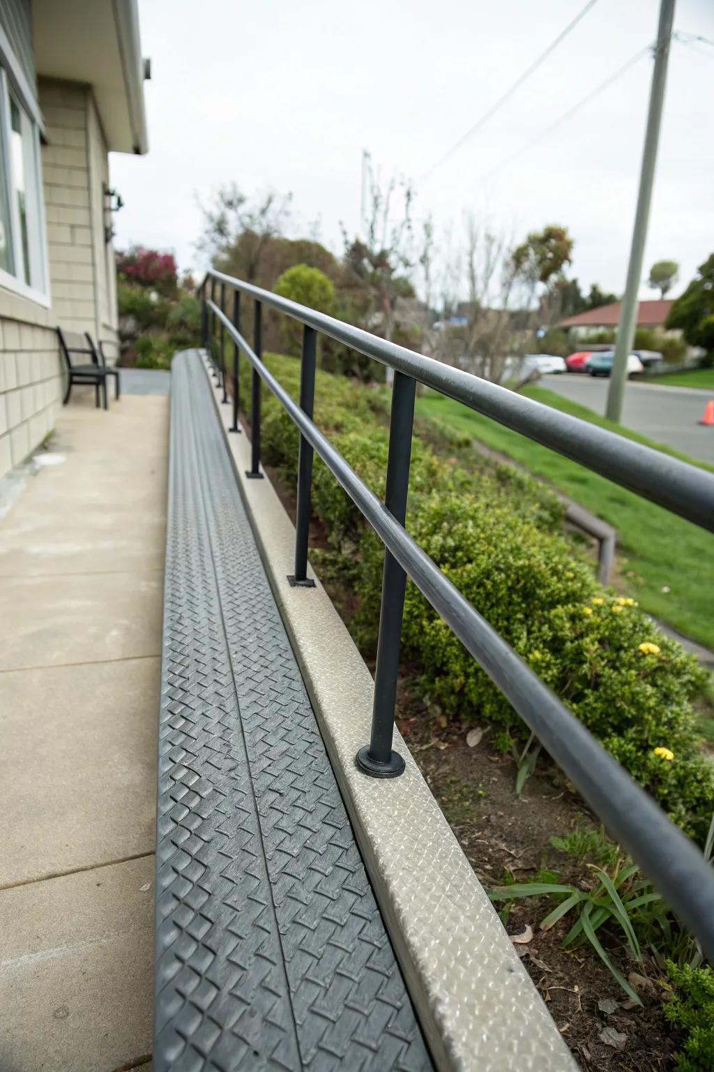 Textured grips enhance safety and style.