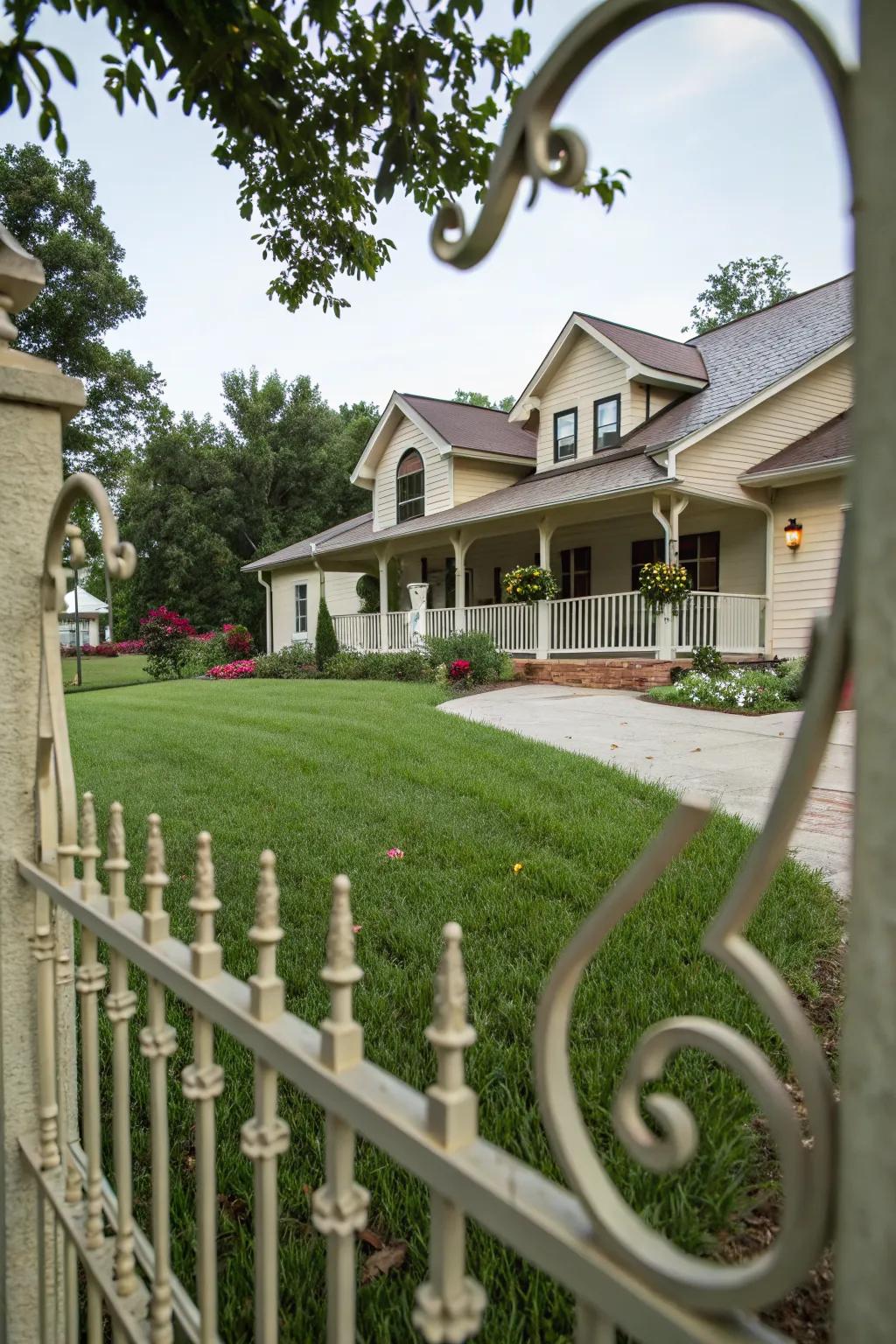 A decorative fence adds charm and frames your property beautifully.