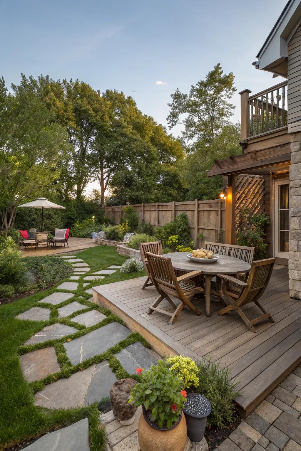 Natural materials add authenticity and warmth.