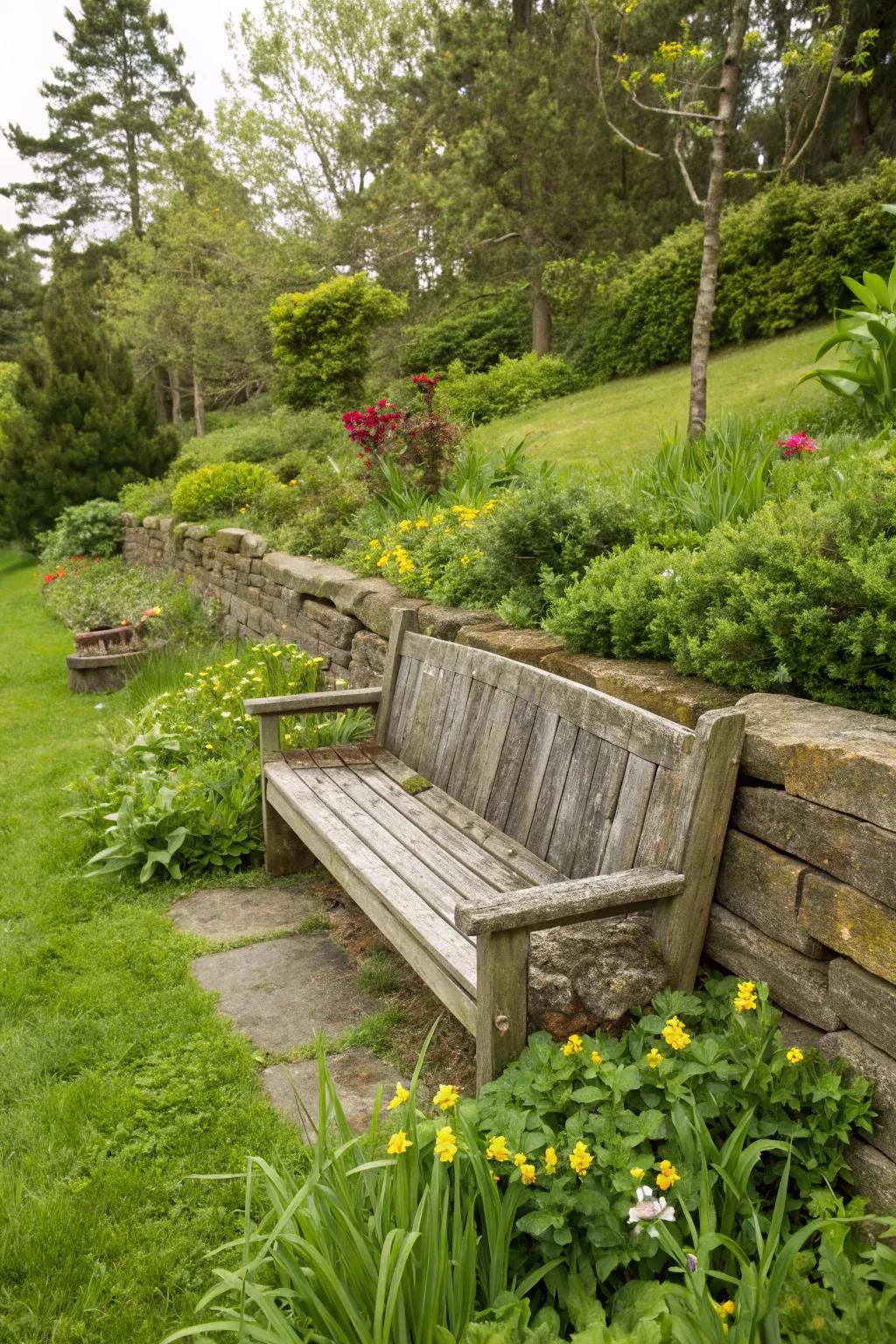 Recycled materials bring sustainability to garden designs.