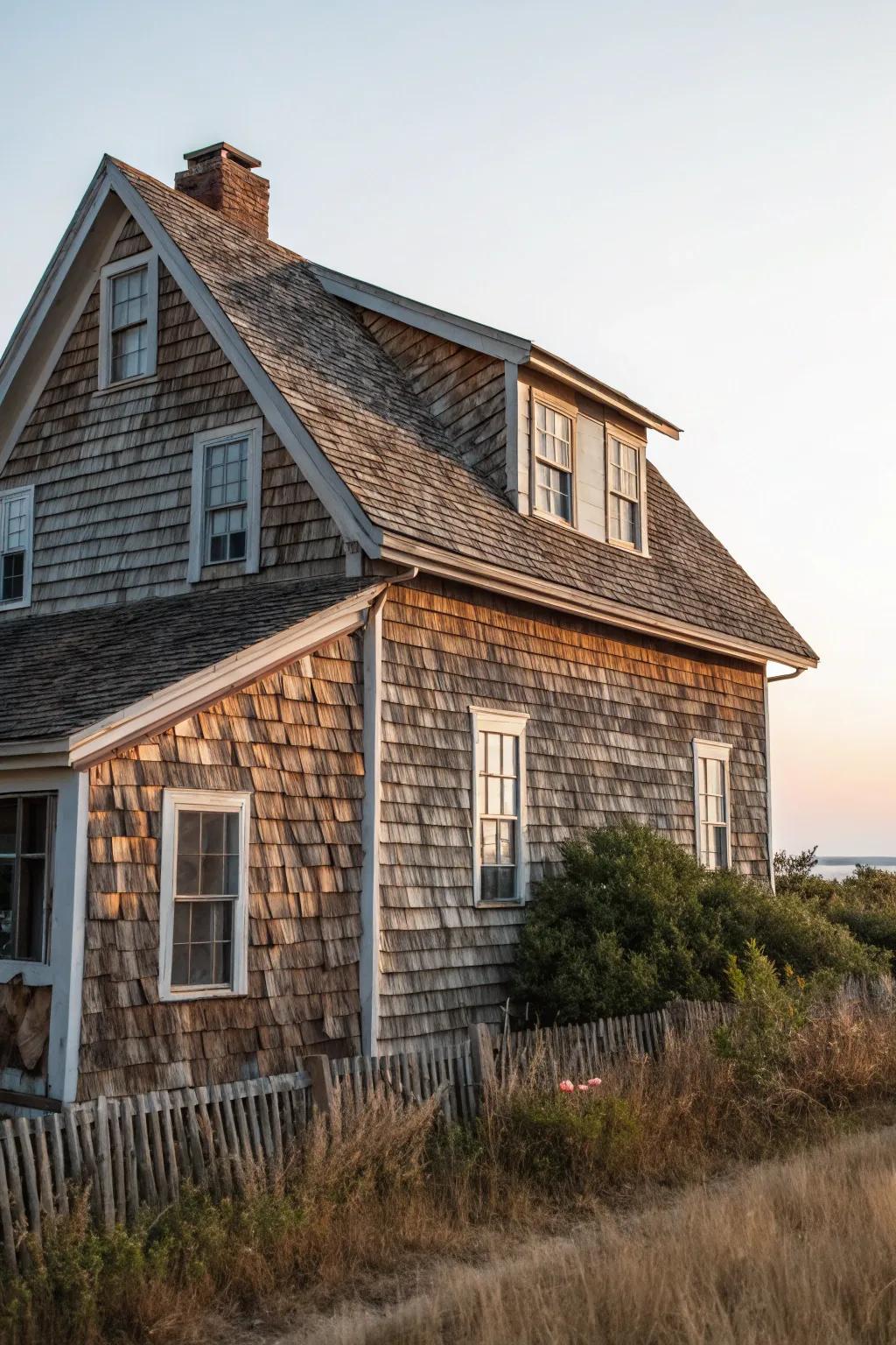 Mixing shingle textures adds depth
