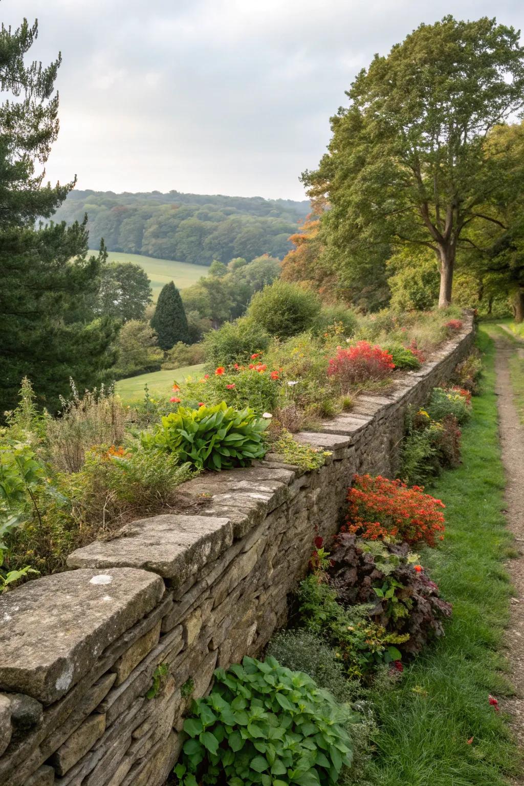 Natural integration with lush greenery.