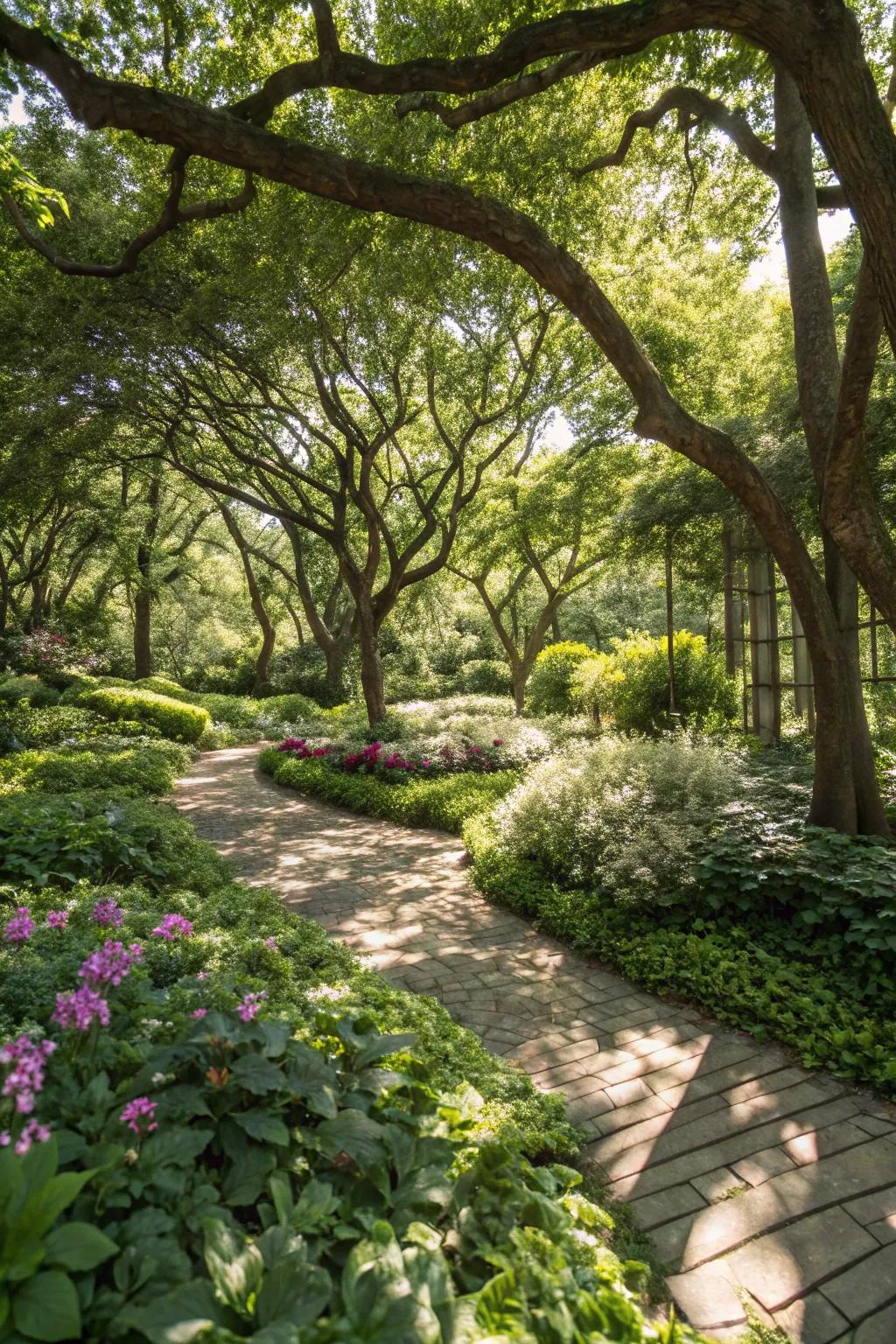 Dappled shade offers unique planting opportunities.