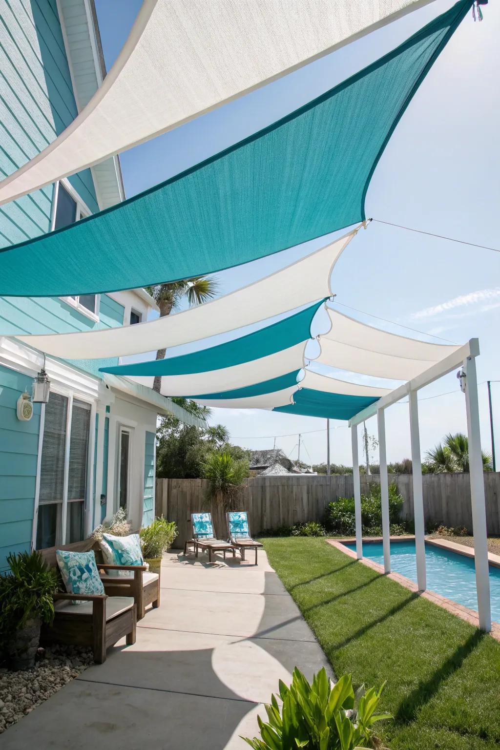 Bring seaside vibes home with cool-toned sails.