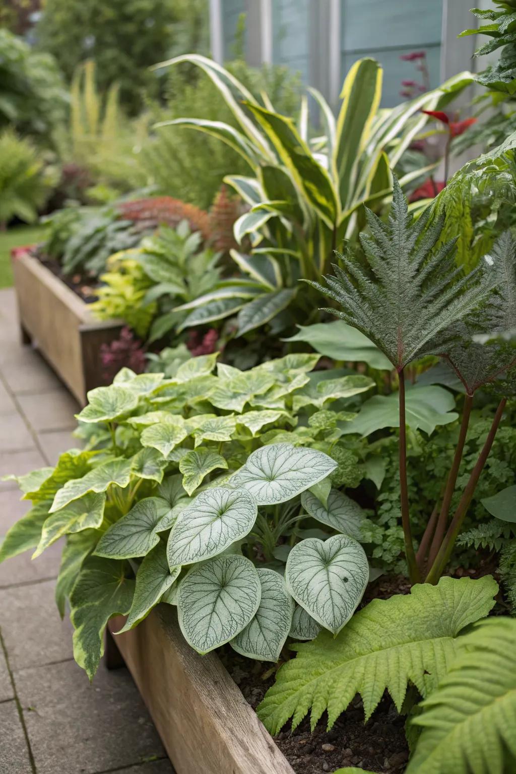 Texture creates visual interest in shaded areas.