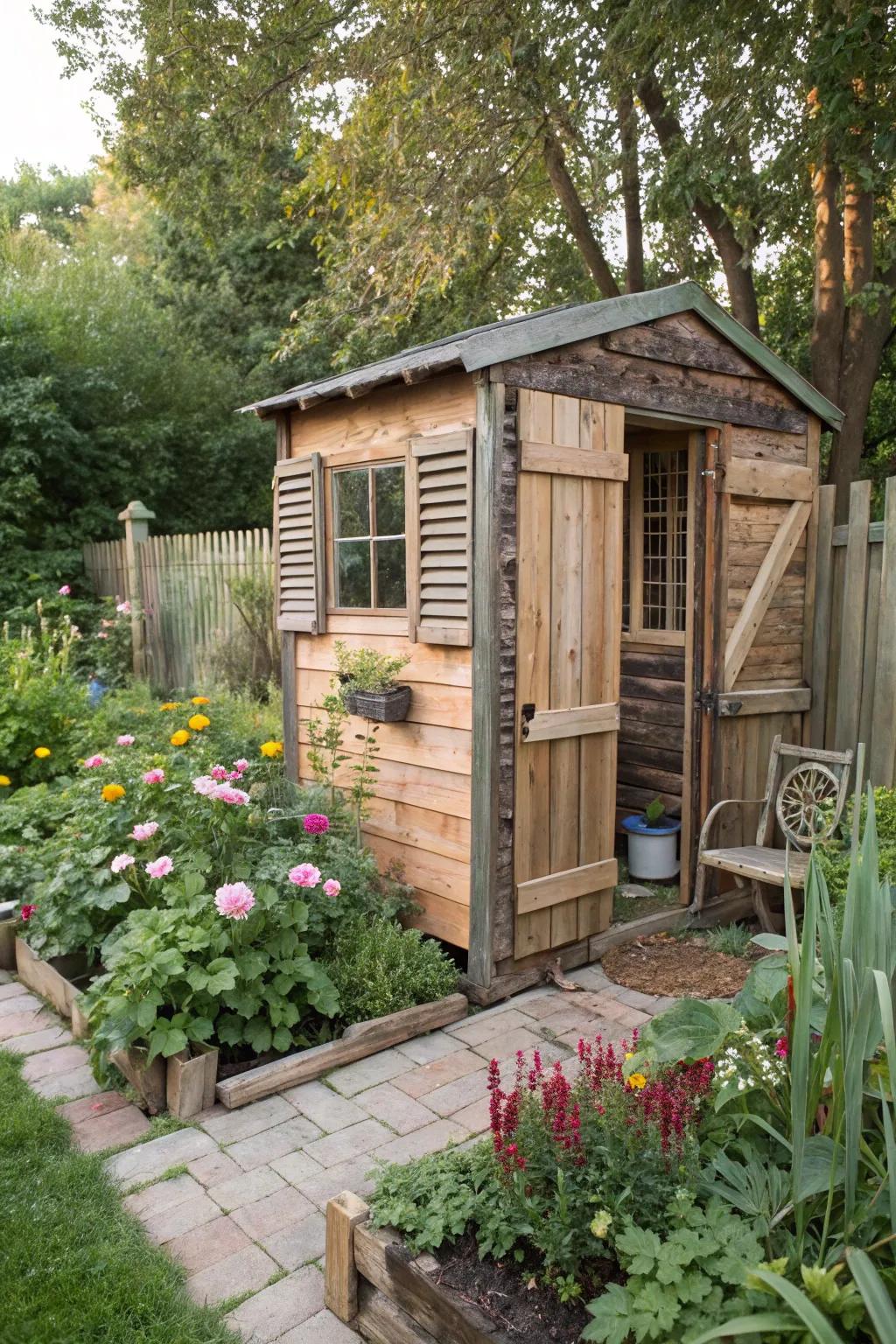 Repurposed materials add unique character.