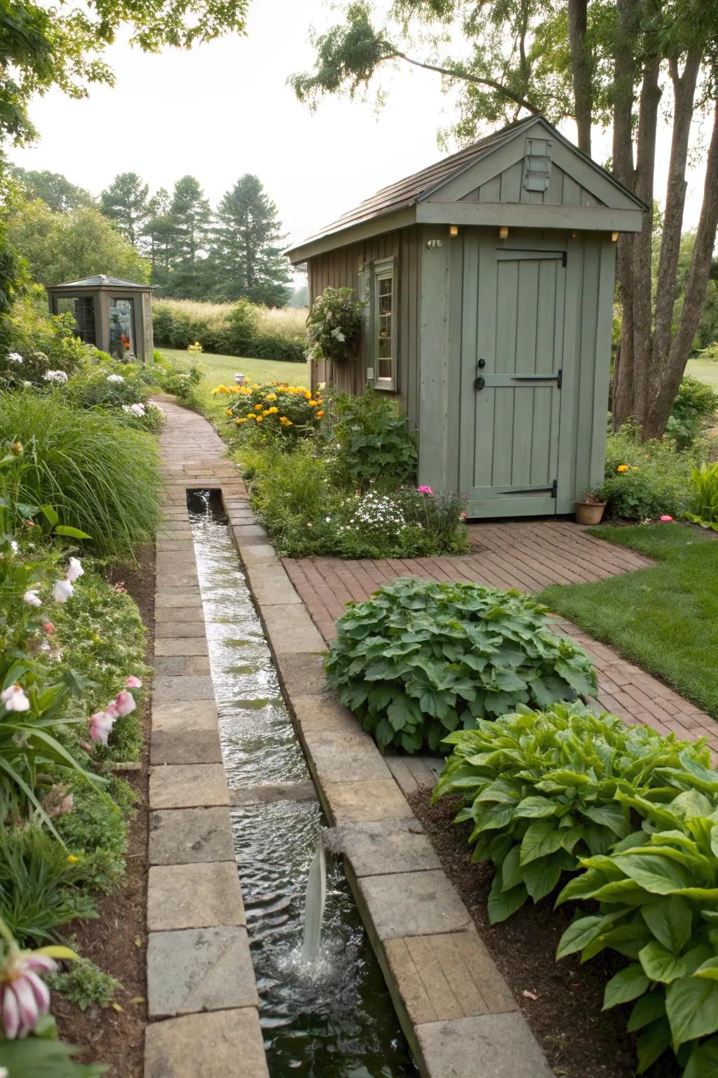 Water features add serenity and sound to your garden path.