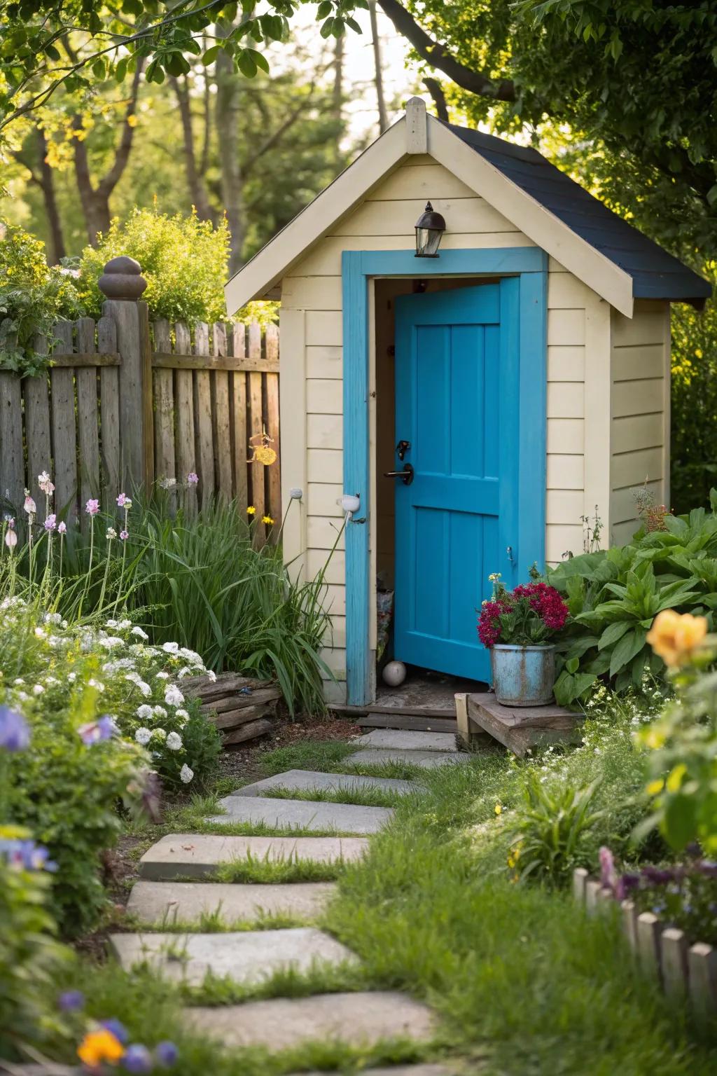 Add a splash of color to make your shed stand out.