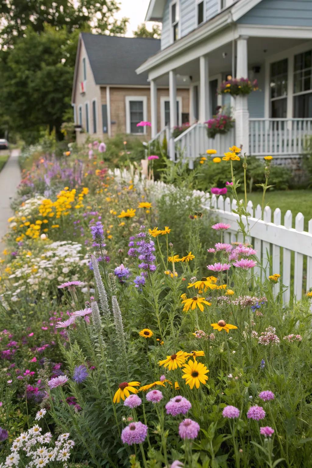 A wildflower meadow that adds natural beauty and color.