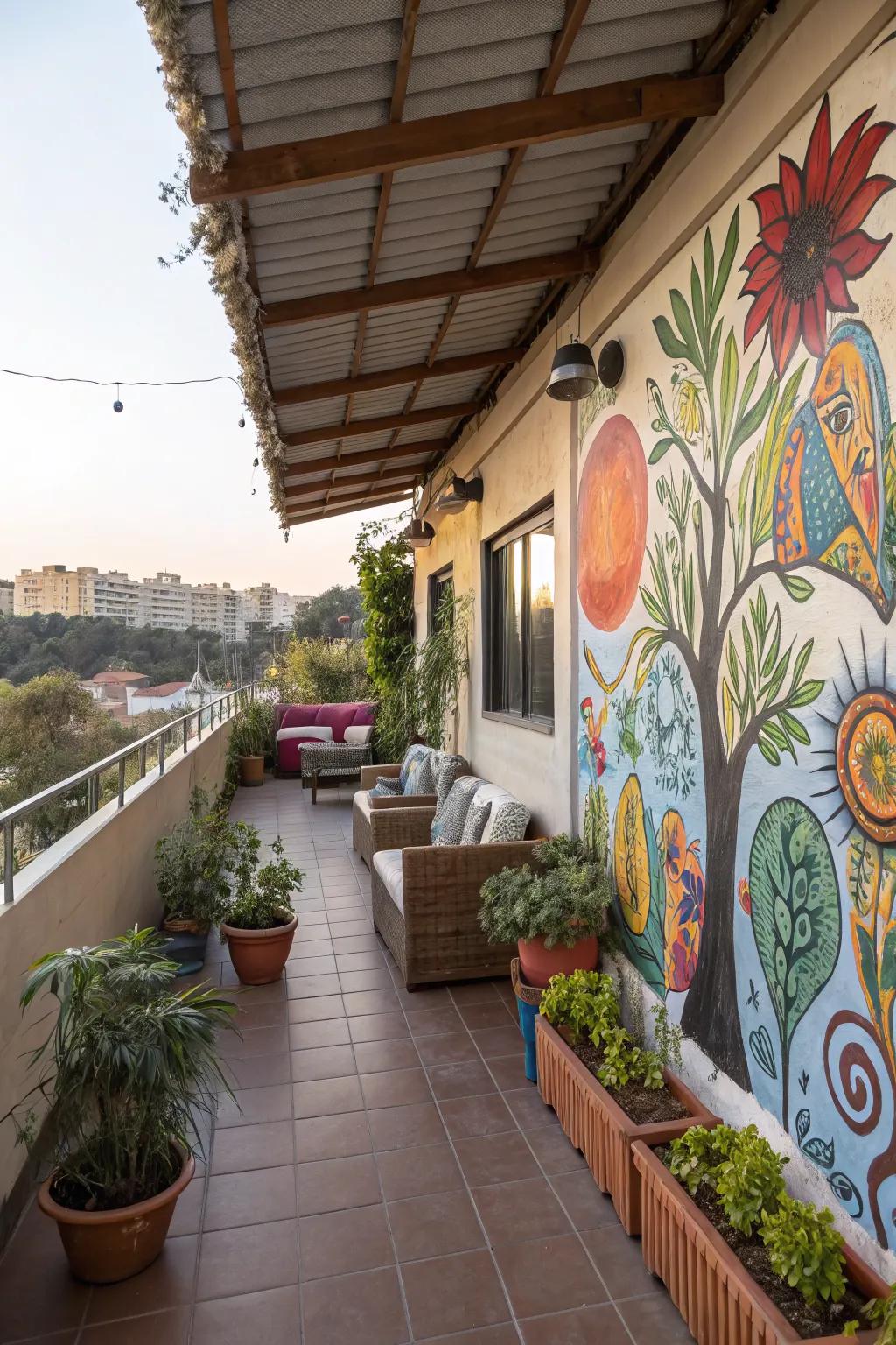 Express yourself with outdoor wall art.