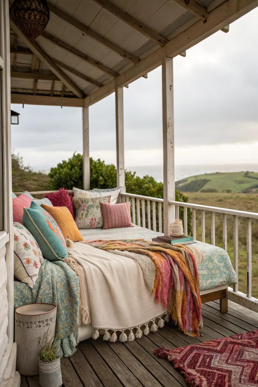Add a splash of color with vibrant throws and pillows.