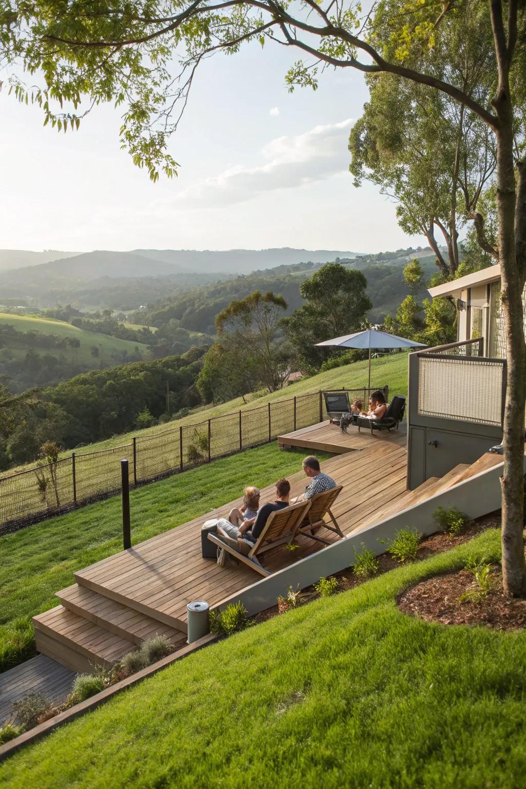 A seating area with a view makes for the perfect relaxation spot.