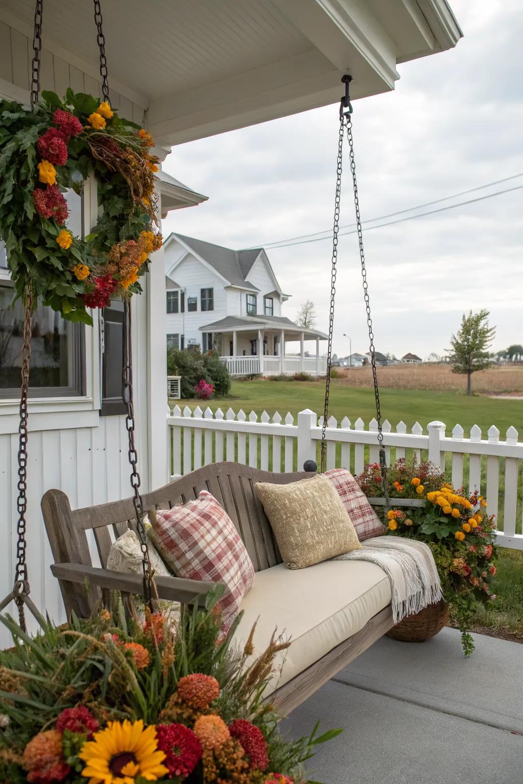 Seasonal decor keeps your porch fresh and festive.