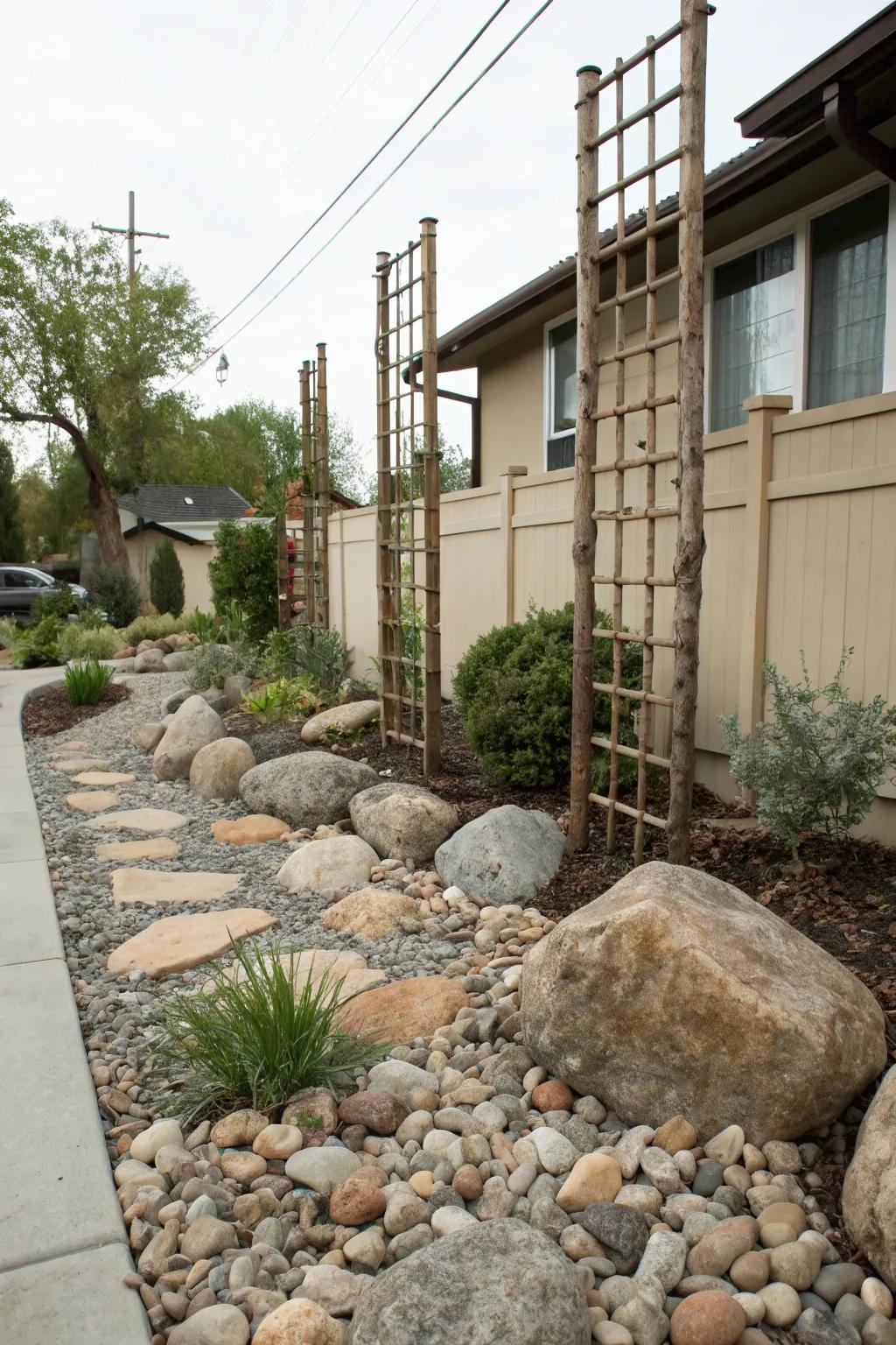 Vertical structures add height and dimension to your landscaping.