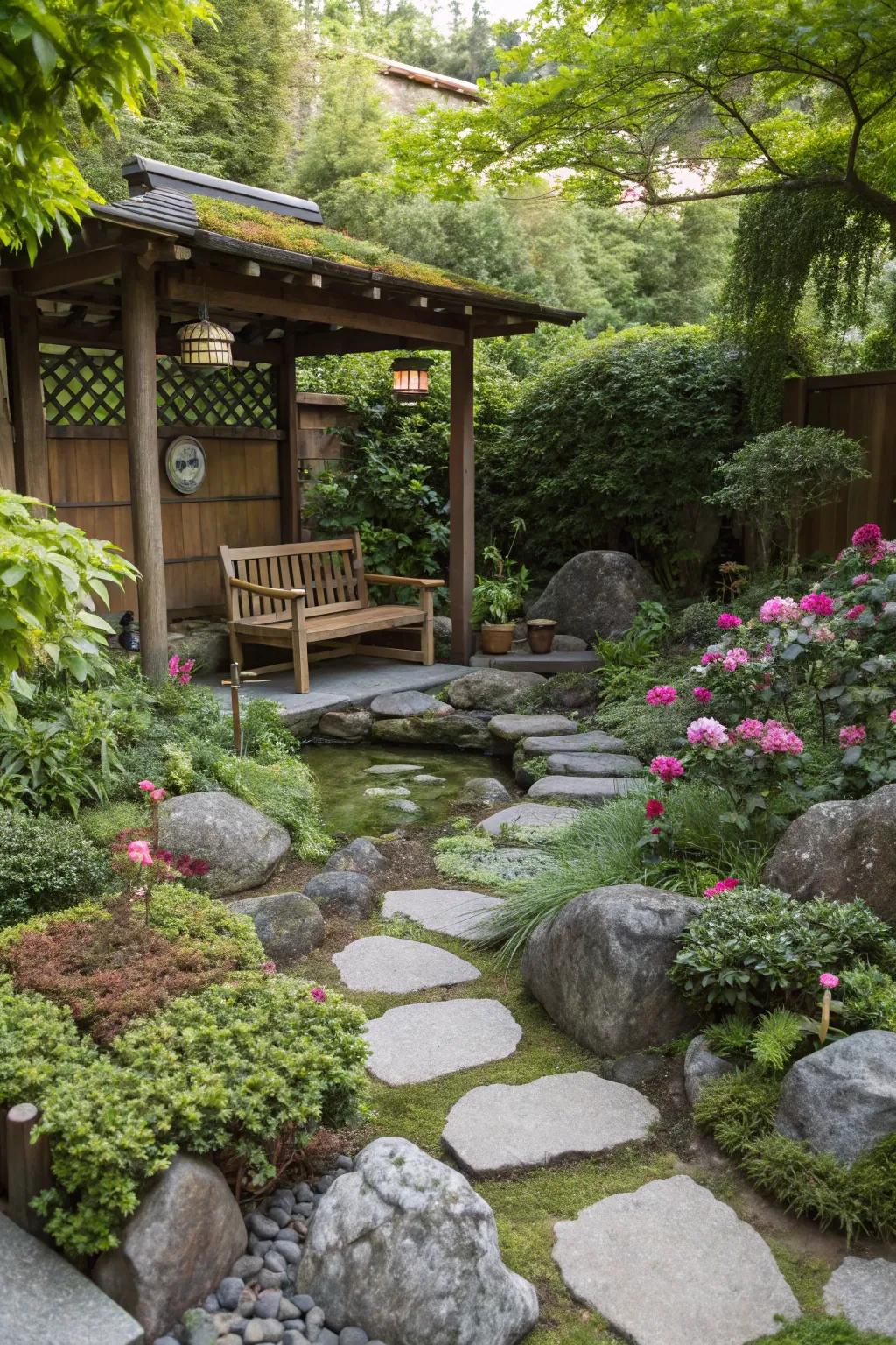 Interactive seating areas provide a space for relaxation and contemplation.