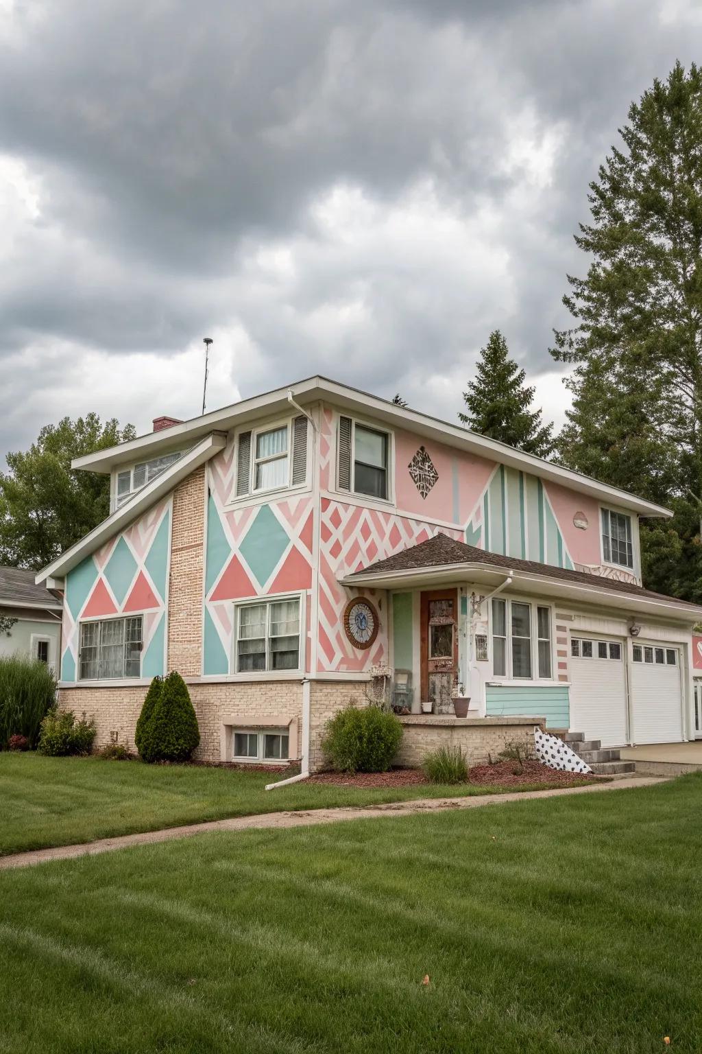 Retro vibes bring a nostalgic charm to modern split-level homes.