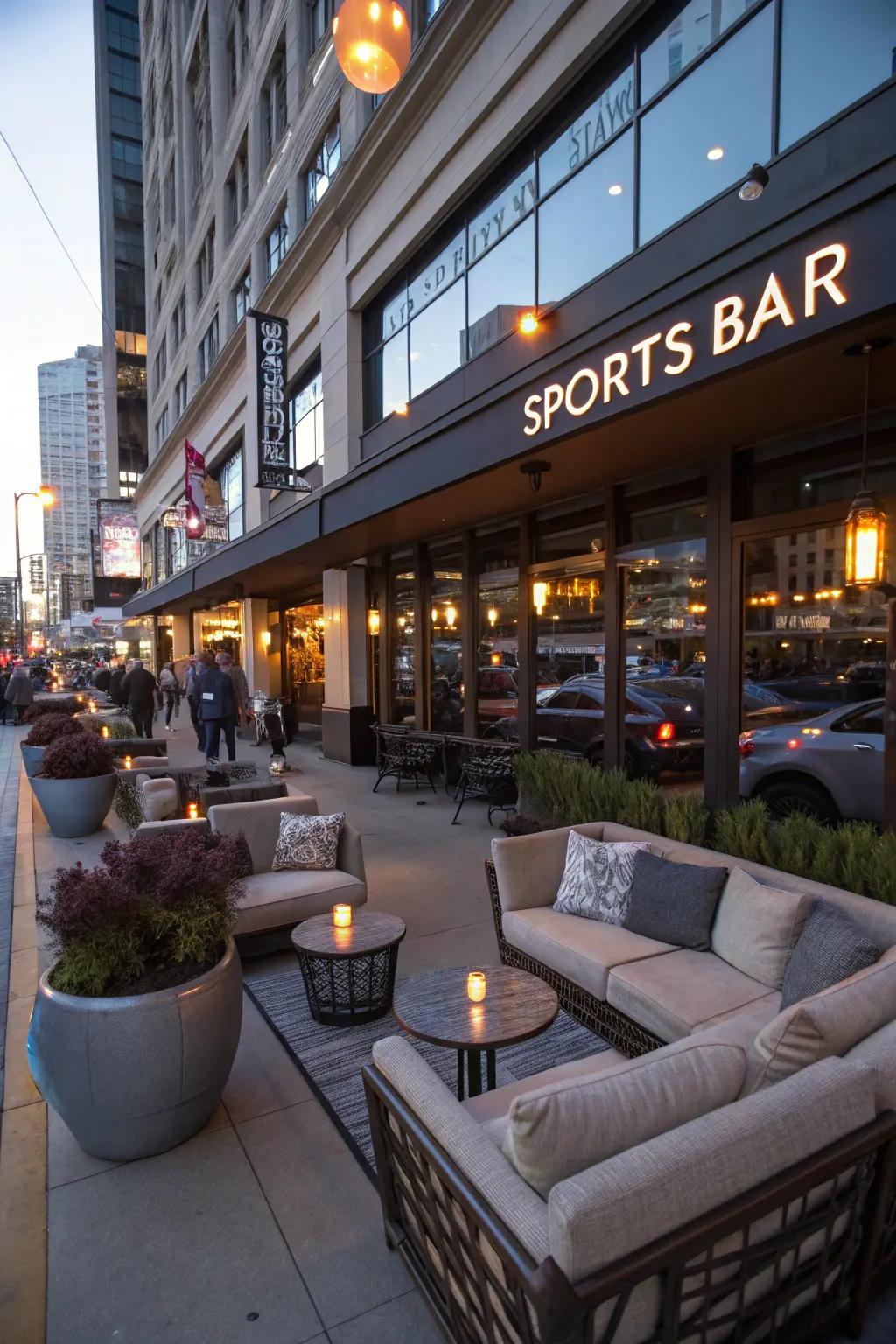 A VIP outdoor lounge perfect for special events.