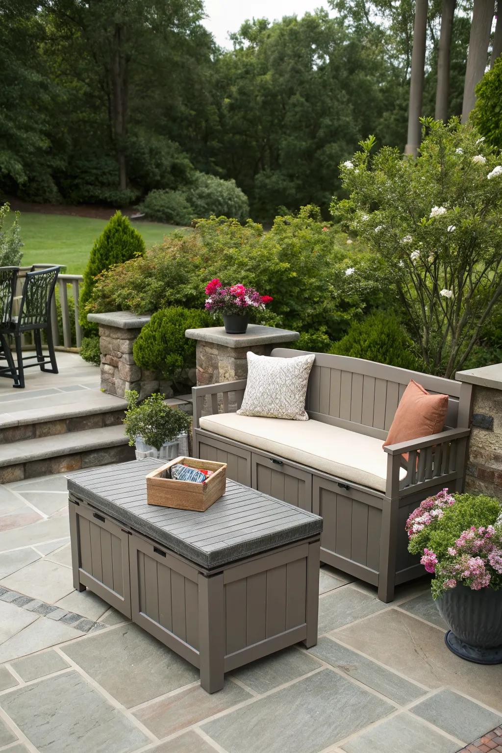 Multifunctional furniture optimizes space and functionality.