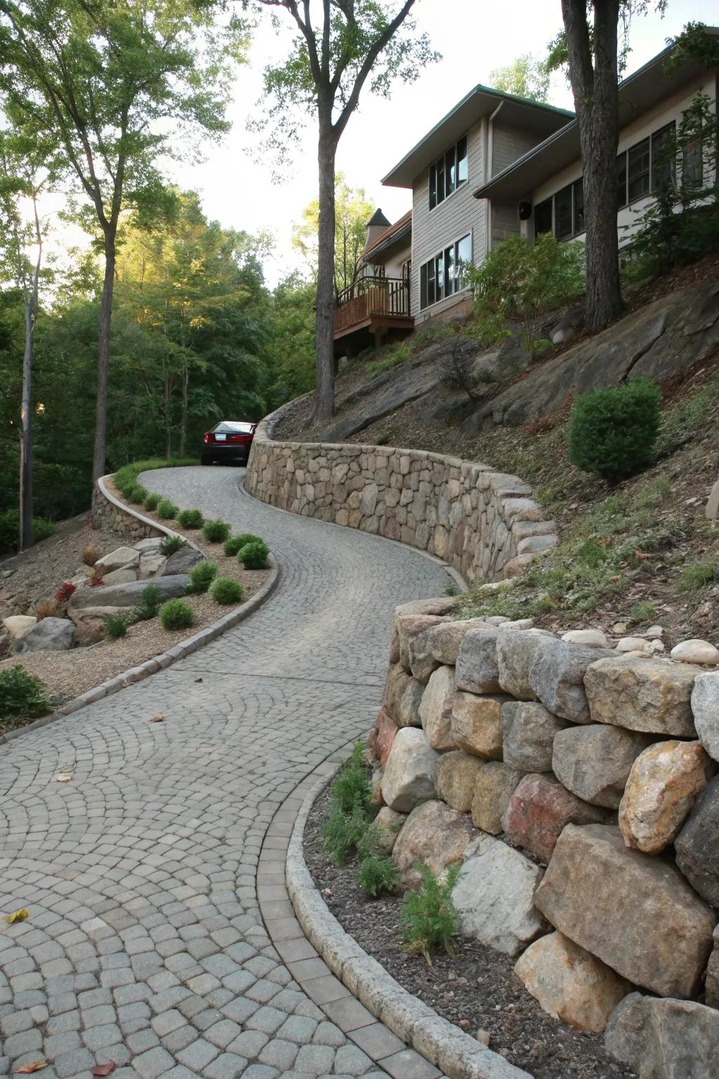Natural stone accents add elegance and timeless appeal.