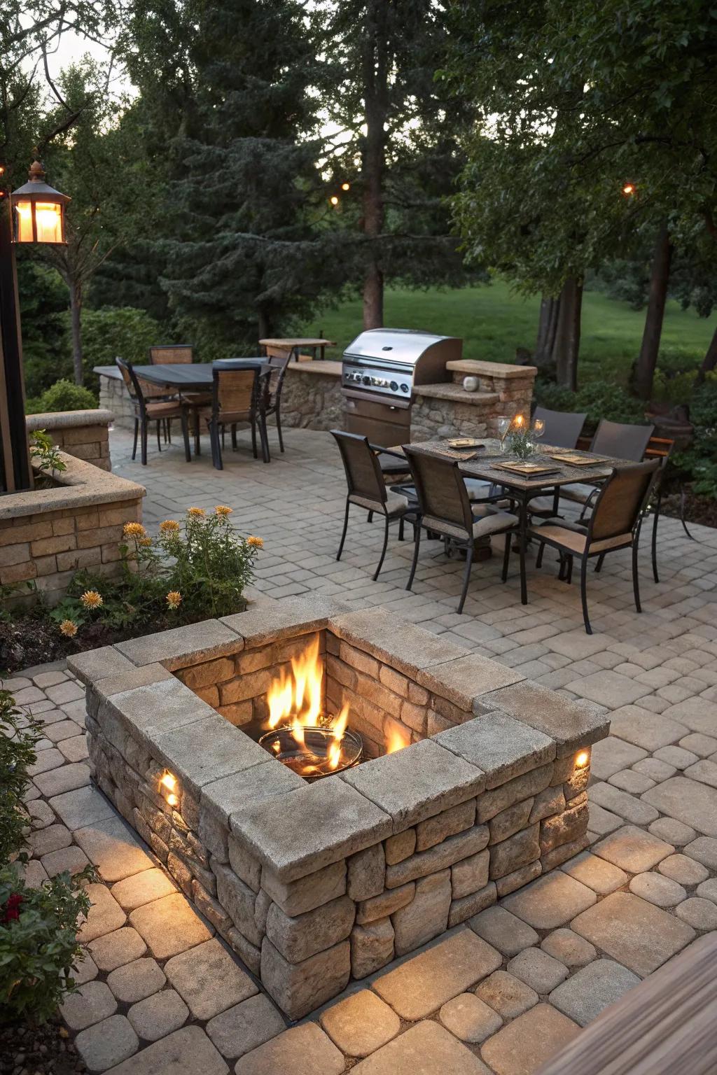 Combine grilling with warmth for outdoor cooking.
