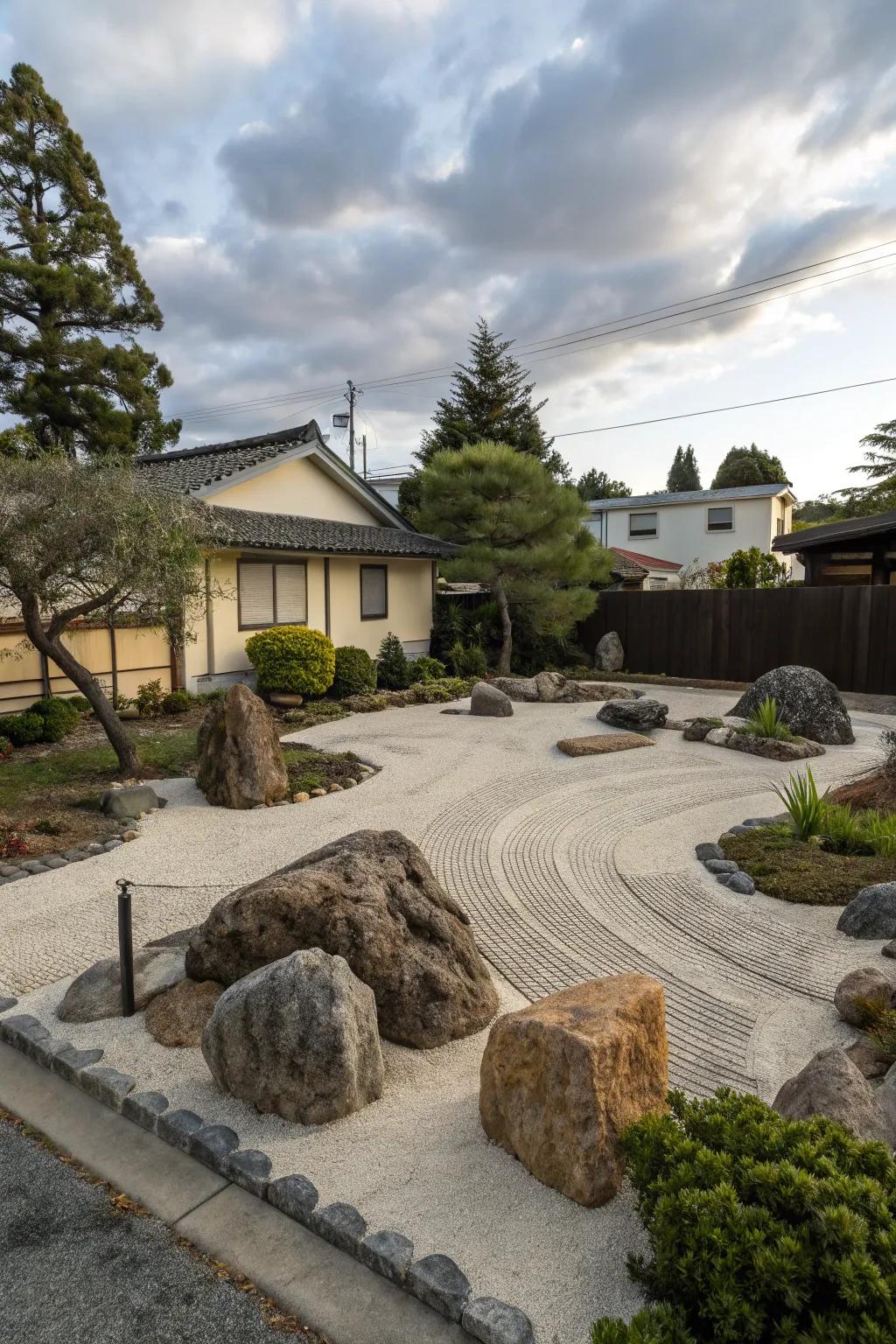 A themed garden transforms a corner into a paradise.