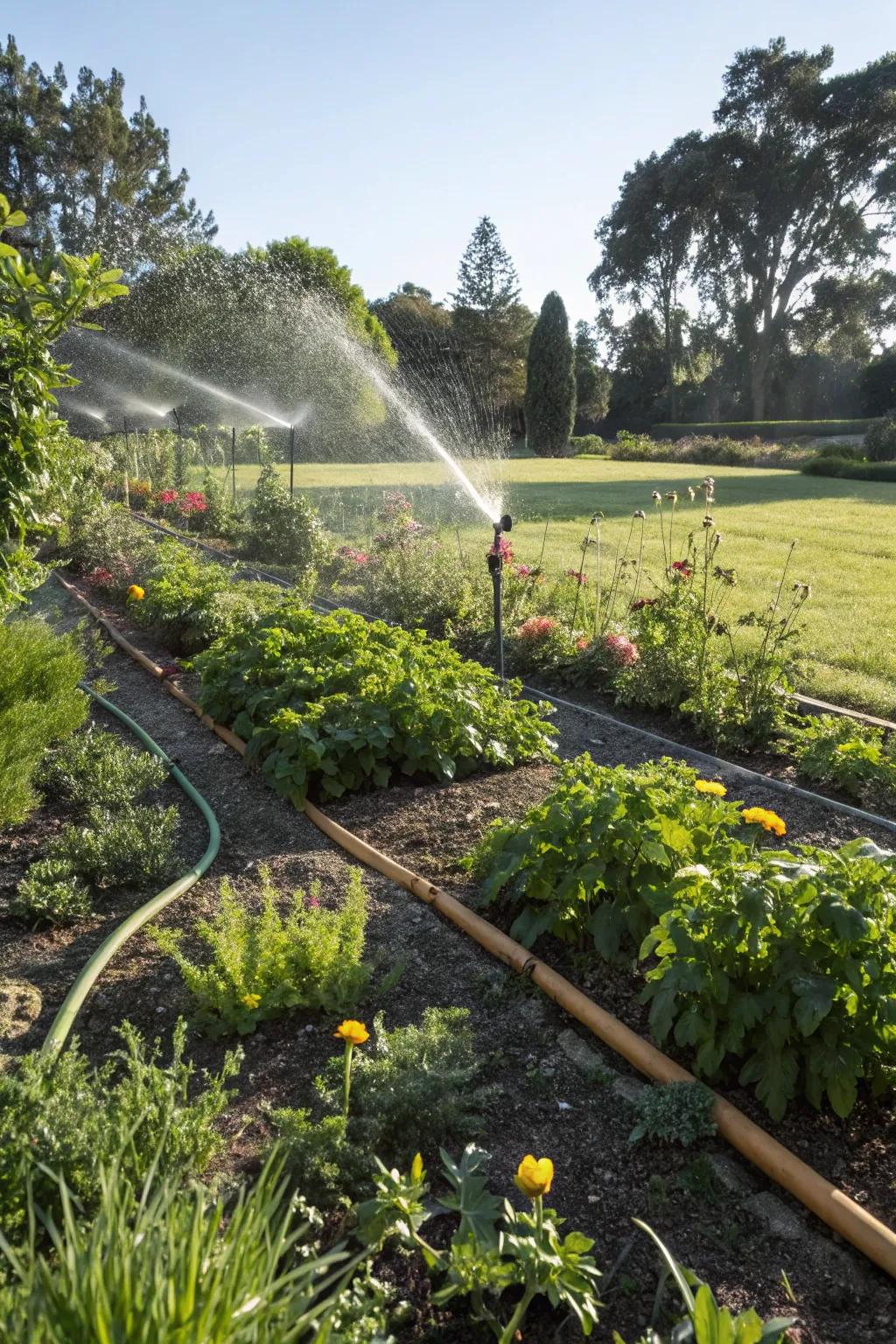 An efficient drip irrigation system that conserves water and boosts plant health.